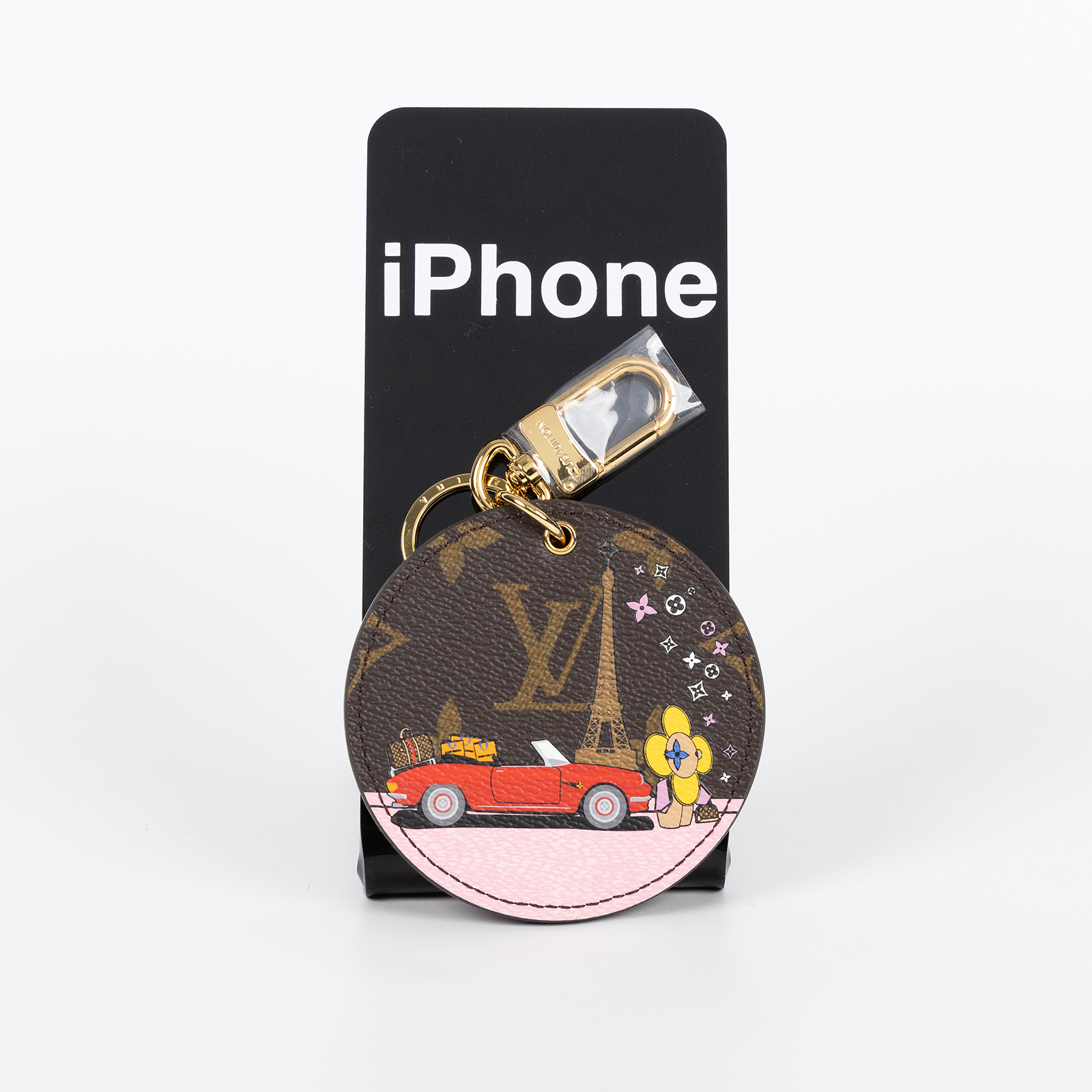 路易威登 LOUIS VUITTON VIVIENNE 鑰匙圈 鑰匙扣 包掛 M68651 圓咖原花VIVIENNE/鐵塔/跑車鑰匙圈 原廠盒子/防塵袋