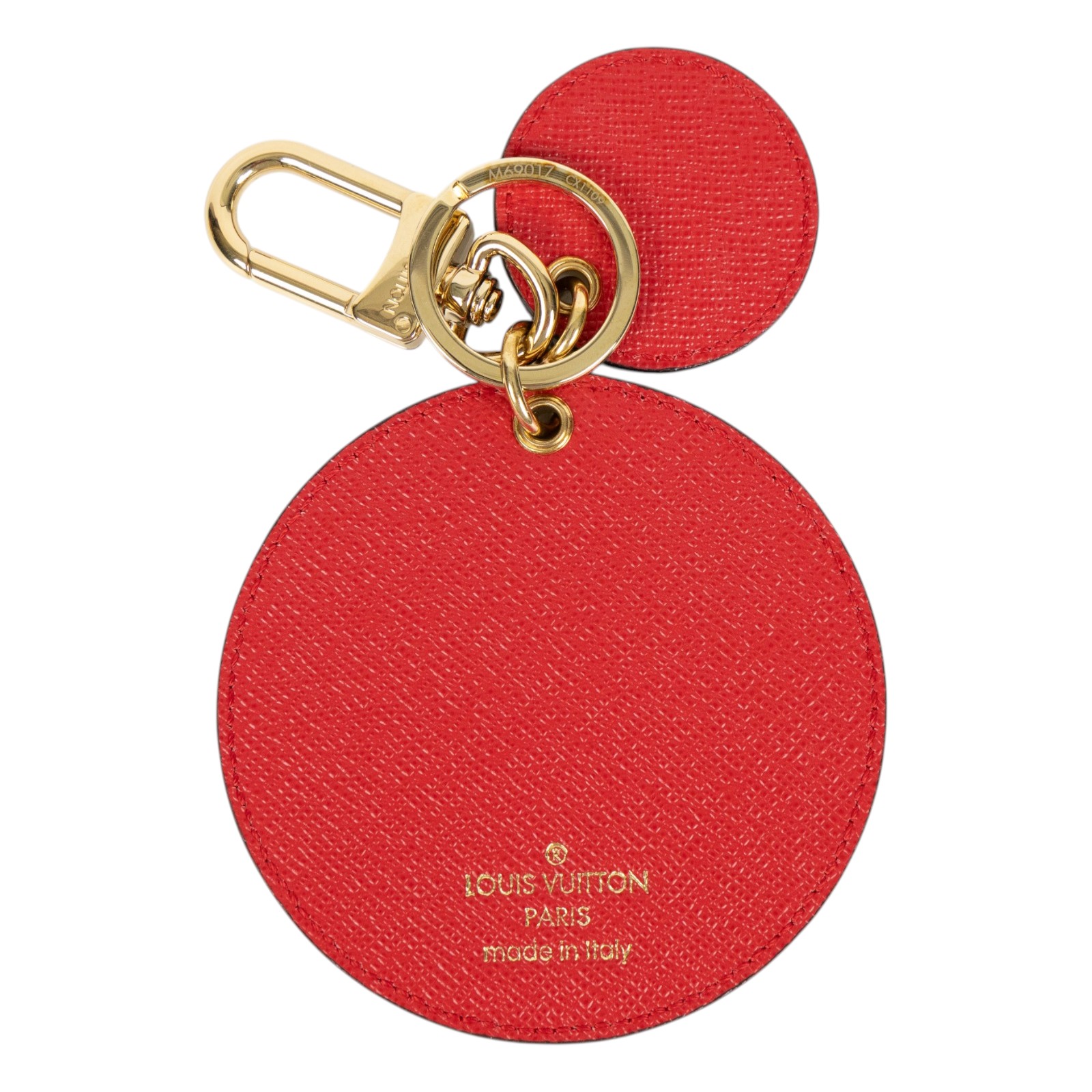 路易威登 LOUIS VUITTON Porte Cles 鑰匙扣 鑰匙圈 包飾 M69017 圓牛仔格紋LOGO鑰匙圈 原廠盒子/防塵袋