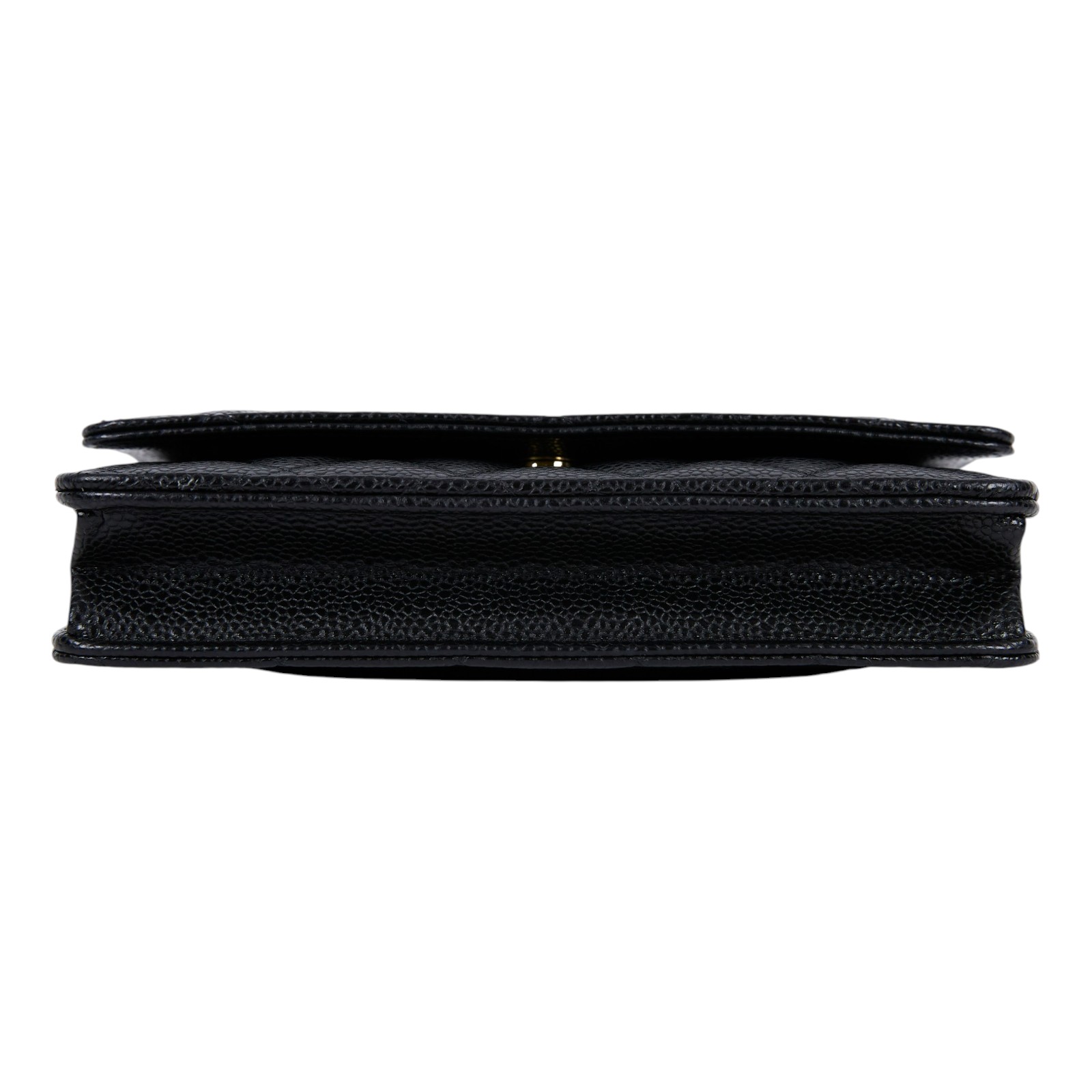 香奈兒 CHANEL 經典鏈子皮夾 菱格紋 CC LOGO AP0250 晶片款 黑金荔枝WOC 原廠盒子/防塵袋