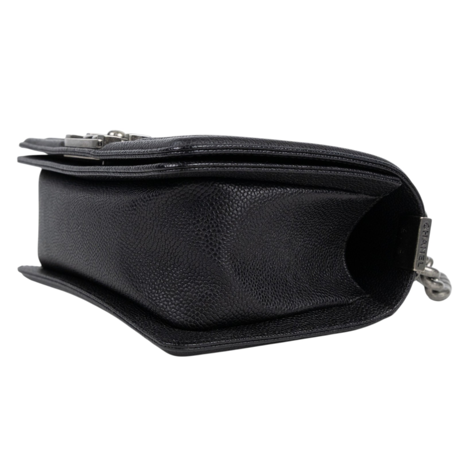 香奈兒 CHANEL Boy 20 小型 口蓋包 A67085 Y07352 23開黑荔枝皮復古銀BOY20 原廠盒子/防塵袋/保證卡/購買證明影本