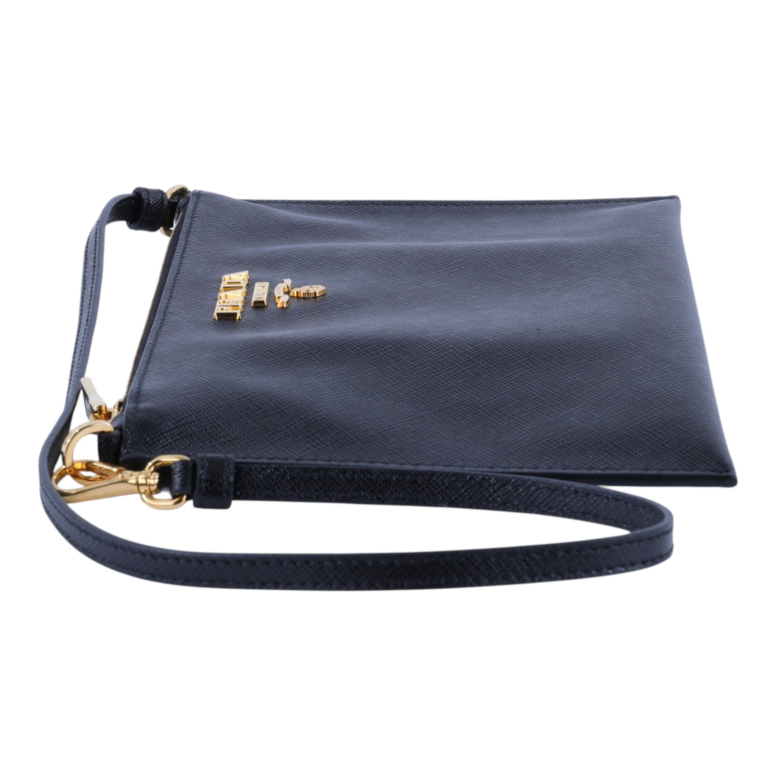 普拉達 PRADA Saffiano皮革 麻將包 手拿包 1NH004_PN9 黑防刮牛皮POUCH/肩背包 原廠盒子/保證卡