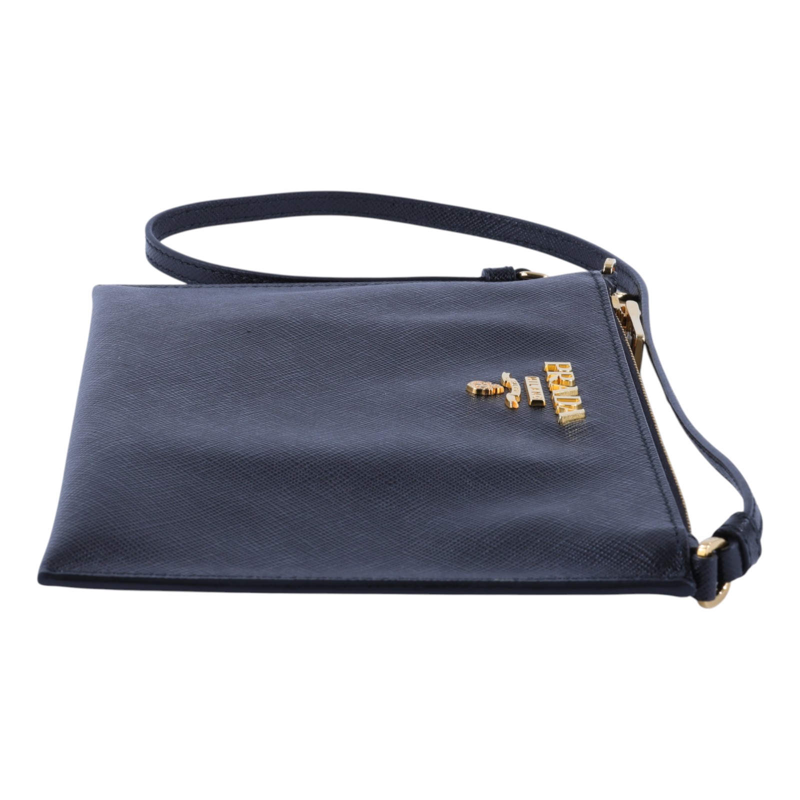 普拉達 PRADA Saffiano皮革 麻將包 手拿包 1NH004_PN9 黑防刮牛皮POUCH/肩背包 原廠盒子/保證卡