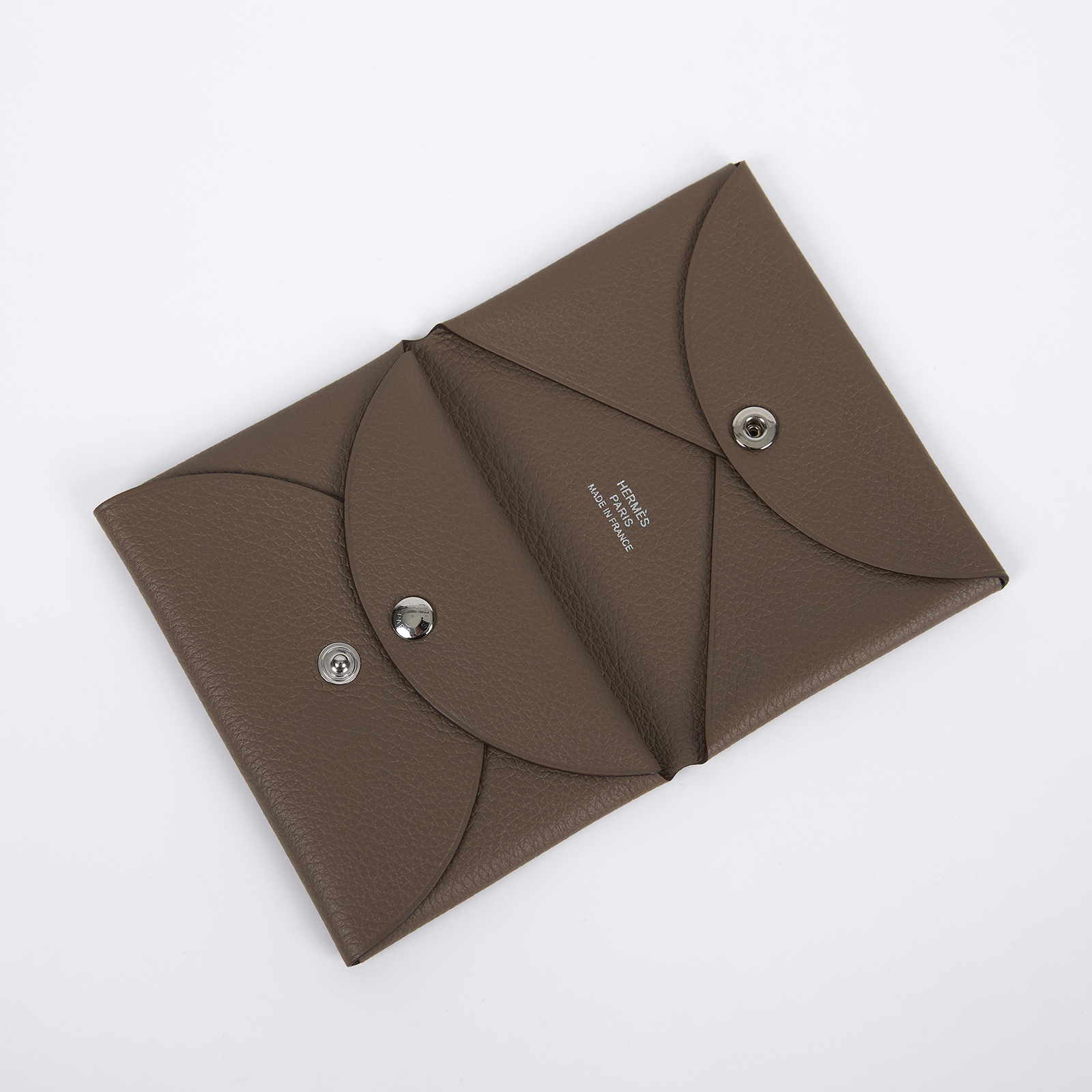 愛馬仕 Hermes Calvi Duo 卡包 CALD K MZ 004 MM K刻大象灰CALVI DUO 原廠盒子