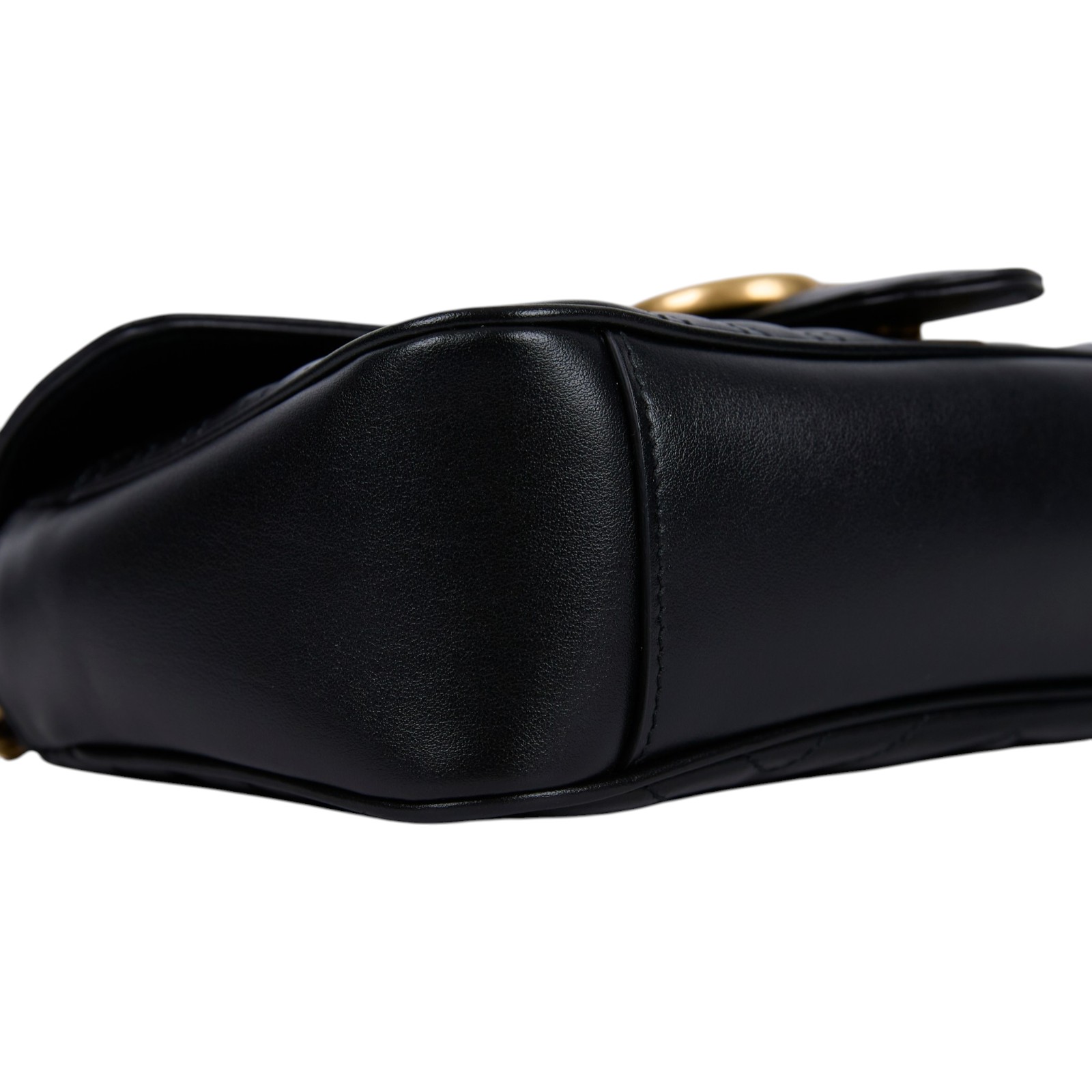 古馳 GUCCI GG Marmont 小型 絎縫 肩揹袋 443497 DTDIT 黑金MARMONT 26CM 防塵袋
