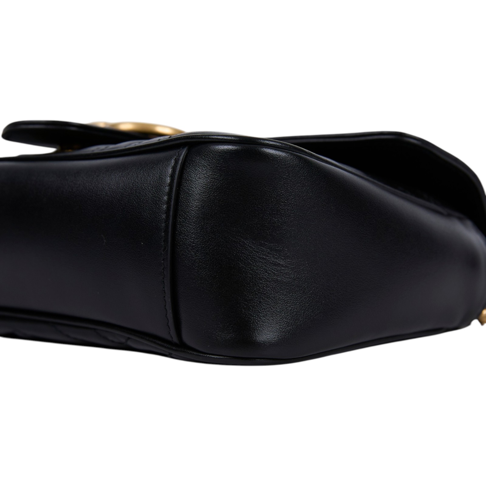 古馳 GUCCI GG Marmont 小型 絎縫 肩揹袋 443497 DTDIT 黑金MARMONT 26CM 防塵袋