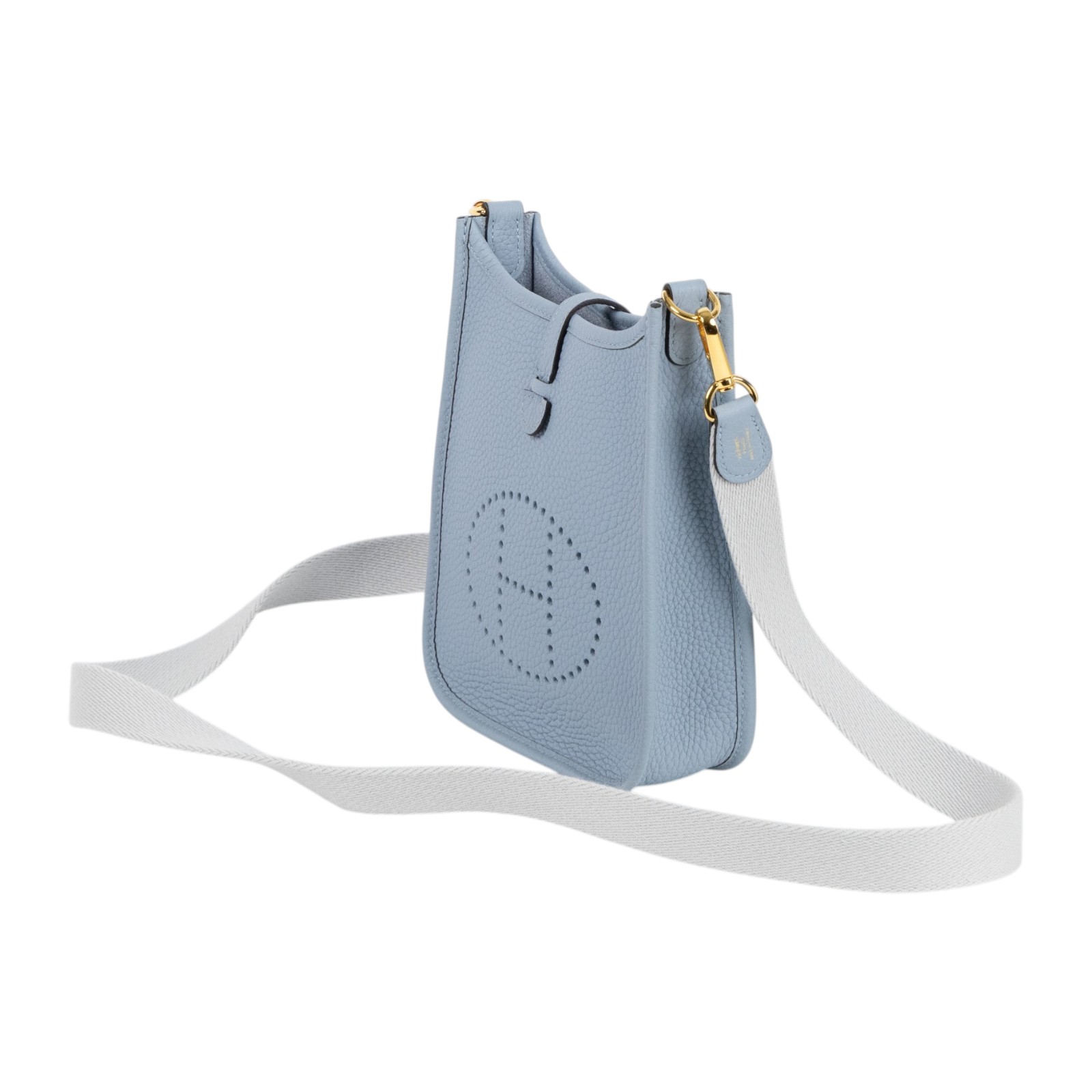 愛馬仕 Hermes Evelyne 16 Amazone bag 伊芙琳包 亞麻藍 珍珠灰 金色五金 H069426CCFG /K MM 001CH  原廠盒子/防塵袋/購買證明正本/背帶