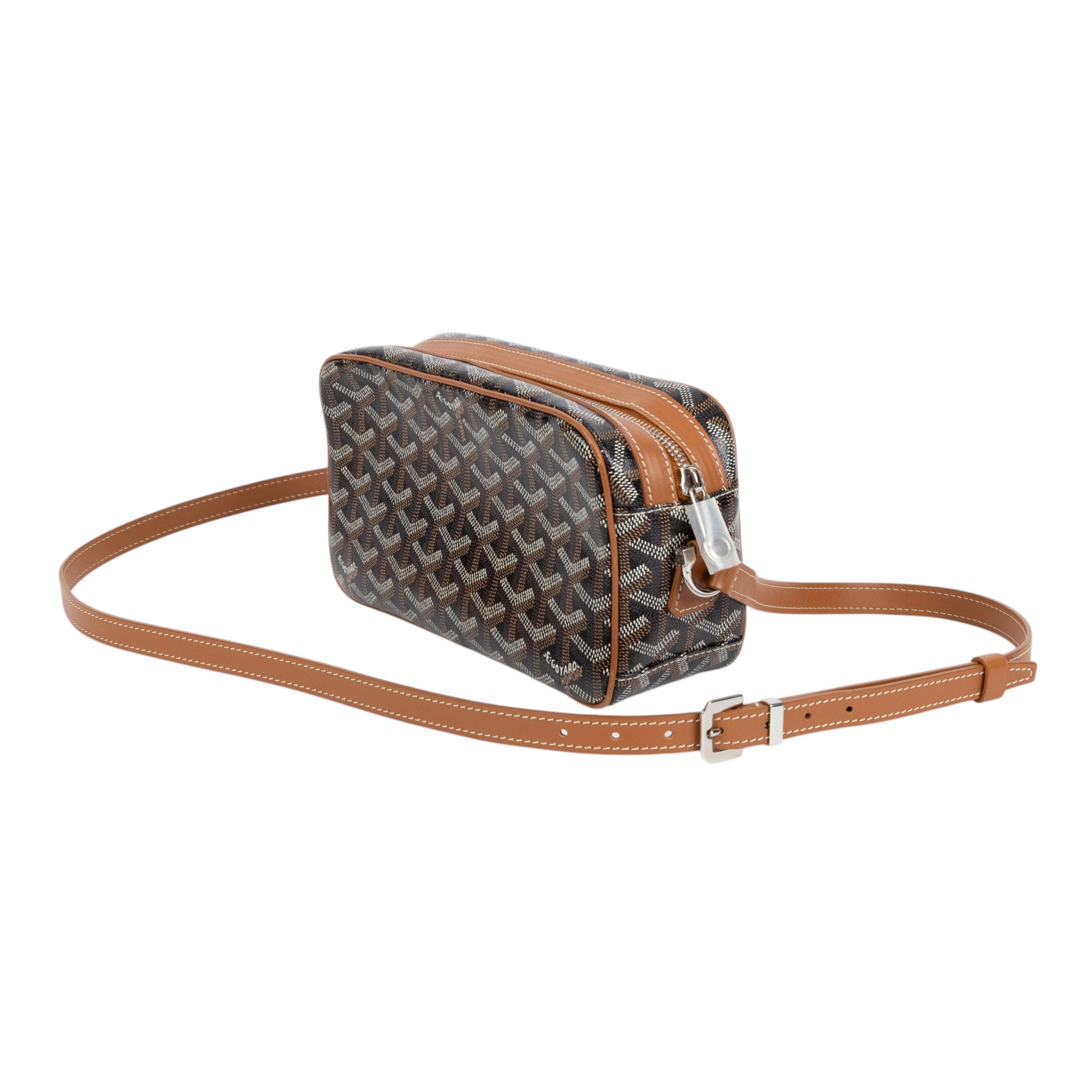 高雅德 GOYARD Cap-Vert PM Bag 肩背 斜背包 CAPVE2PMLTY 焦糖黑CAP-VERT PM 防塵袋/日本購買證明正本