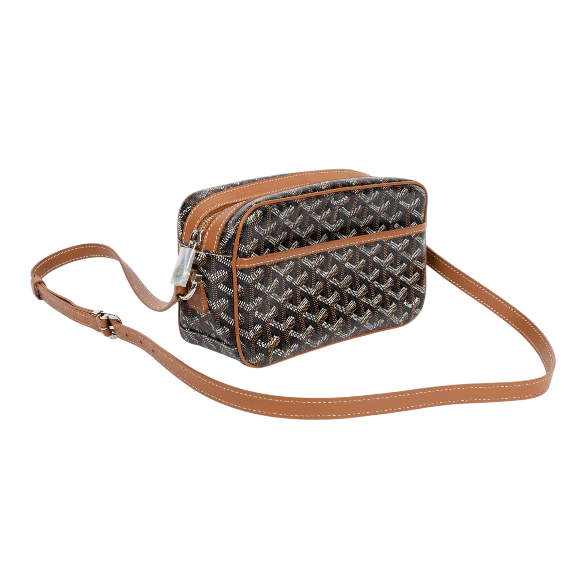 高雅德 GOYARD Cap-Vert PM Bag 肩背 斜背包 CAPVE2PMLTY 焦糖黑CAP-VERT PM 防塵袋/日本購買證明正本