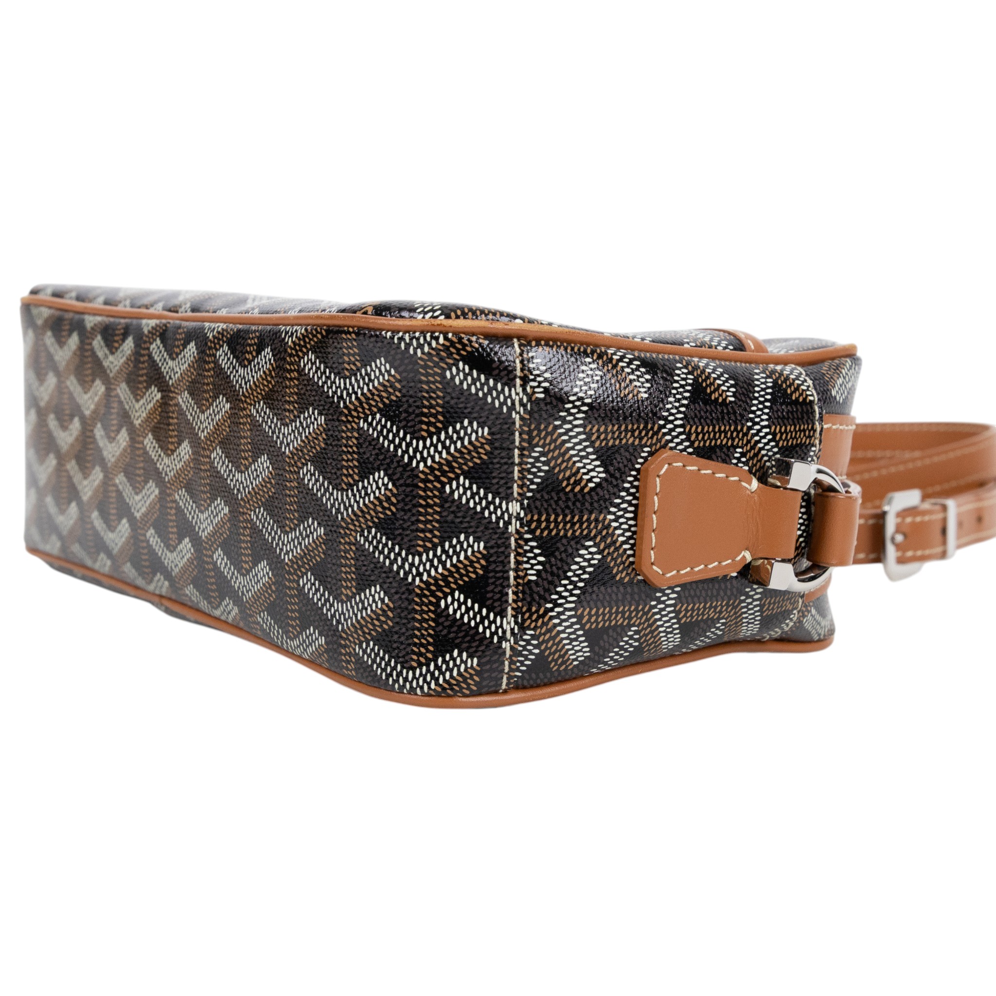 高雅德 GOYARD Cap-Vert PM Bag 肩背 斜背包 CAPVE2PMLTY 焦糖黑CAP-VERT PM 防塵袋/日本購買證明正本