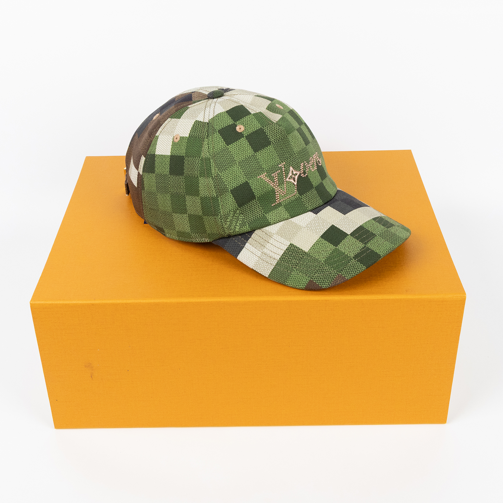 路易威登 LOUIS VUITTON Damouflage 鴨舌帽 棒球帽 帽子 M7363L 深綠Damouflage鴨舌帽 原廠盒子