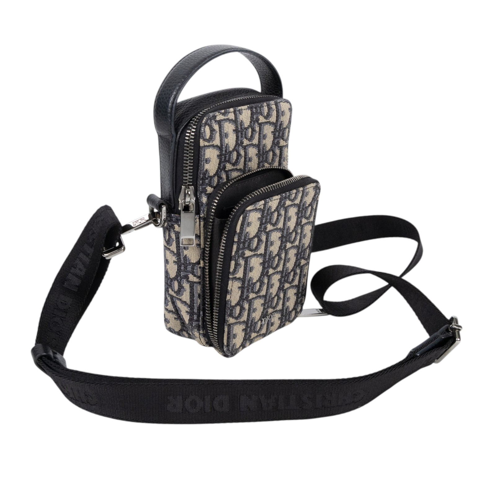 迪奧 CHRISTIAN DIOR Rider 手機袋 超迷你 2OBCA326YSE 藍OBLIQUE RIDER 手機包 原廠盒子/防塵袋