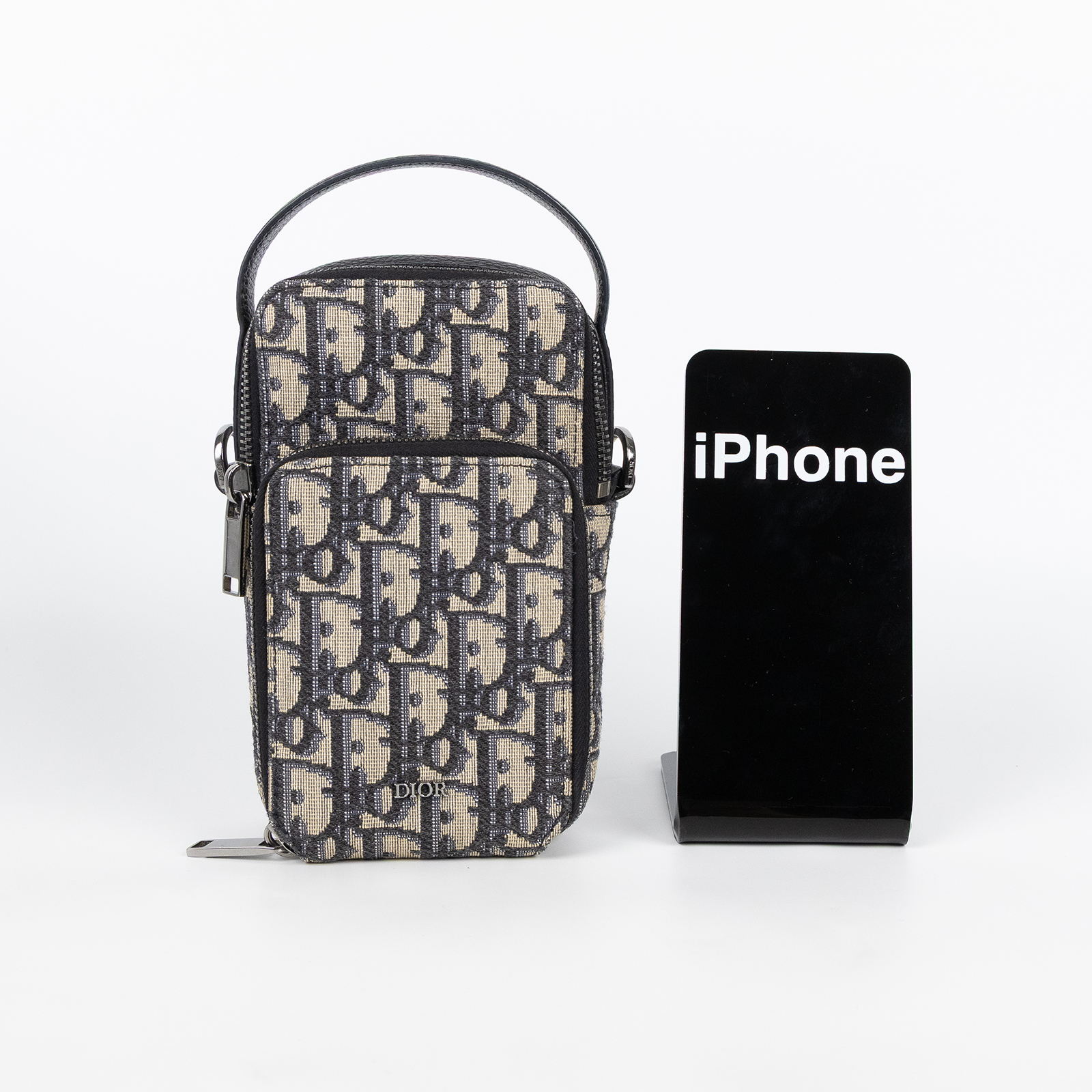 迪奧 CHRISTIAN DIOR Rider 手機袋 超迷你 2OBCA326YSE 藍OBLIQUE RIDER 手機包 原廠盒子/防塵袋