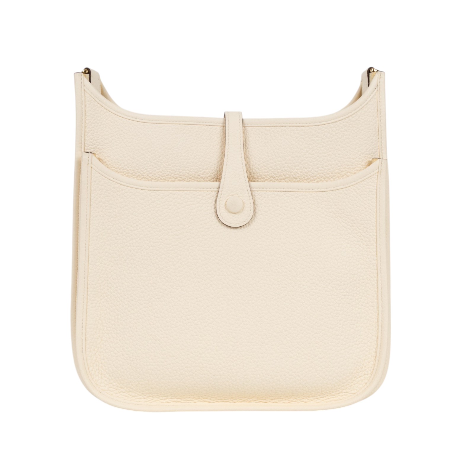 愛馬仕 Hermes Evelyne Bag 伊芙琳包 29 馬蹄型 金色五金 奶油白 H056277CC12 Z BS 009 ZB  防塵袋/原廠盒子/背帶