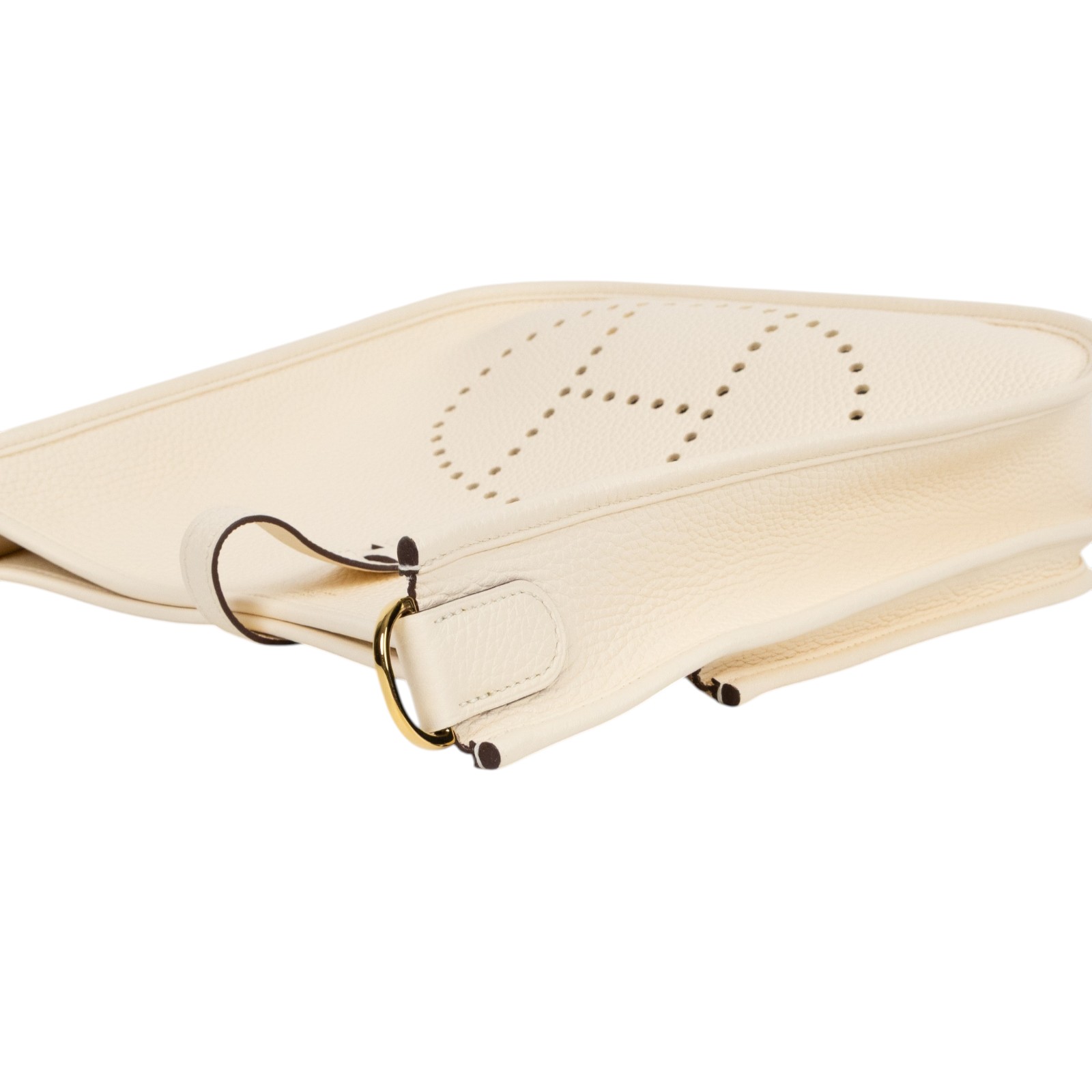 愛馬仕 Hermes Evelyne Bag 伊芙琳包 29 馬蹄型 金色五金 奶油白 H056277CC12 Z BS 009 ZB  防塵袋/原廠盒子/背帶