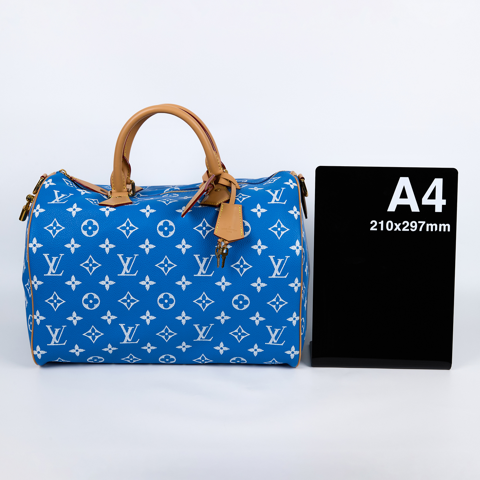 路易威登 LOUIS VUITTON Speedy P9 Bandoulière 40 波士頓包 手提包 藍色 M24418 晶片款  防塵袋/背帶/鎖組/內袋/吊牌