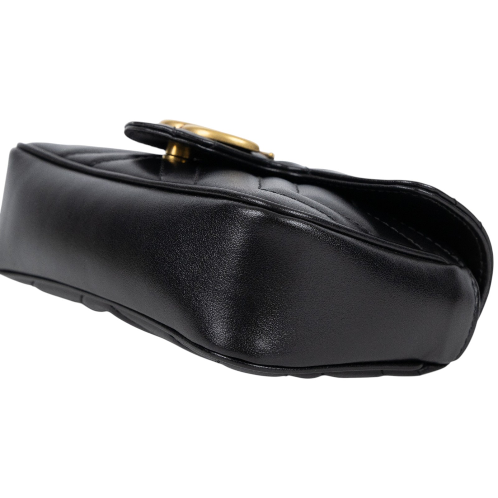 古馳 GUCCI GG Mormont 絎縫 超迷你袋 476433 DTDCT 黑MARMONT MINI 原廠盒子/防塵袋/購買證明正本