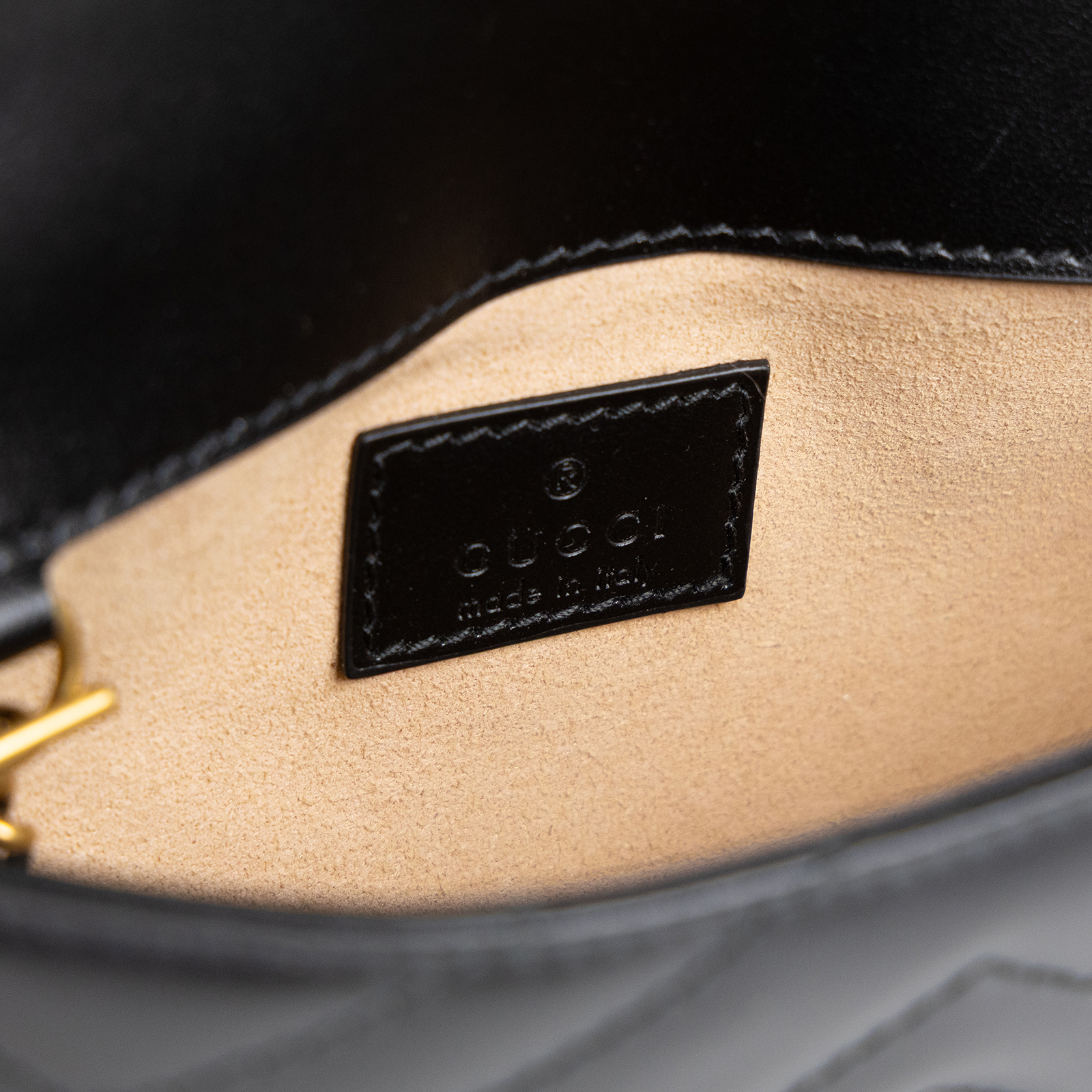 古馳 GUCCI GG Mormont 絎縫 超迷你袋 476433 DTDCT 黑MARMONT MINI 原廠盒子/防塵袋/購買證明正本