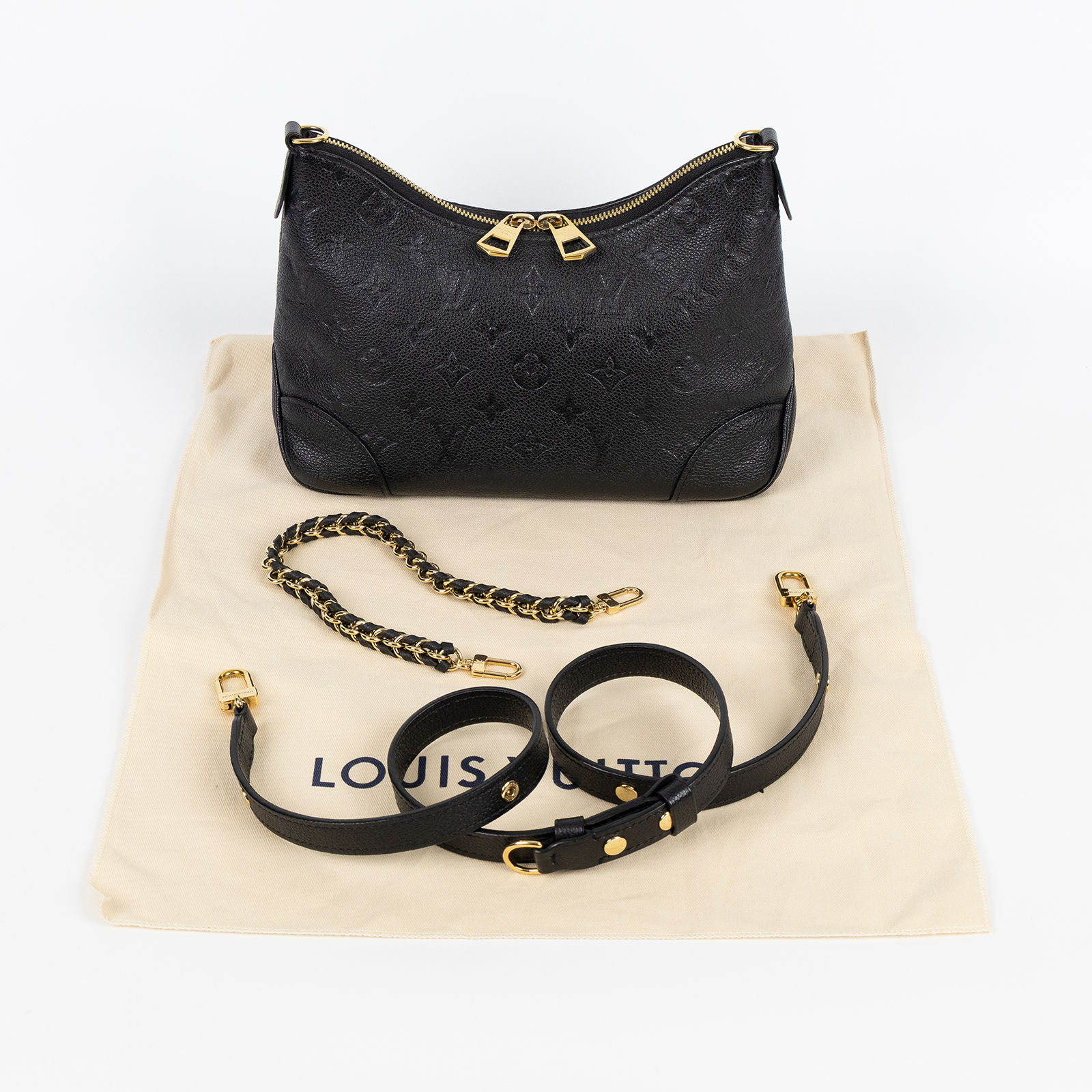 路易威登 LOUIS VUITTON Boulogne PM 肩背包 M12930 晶片款 黑壓紋BOULOGNE PM 防塵袋/背帶2