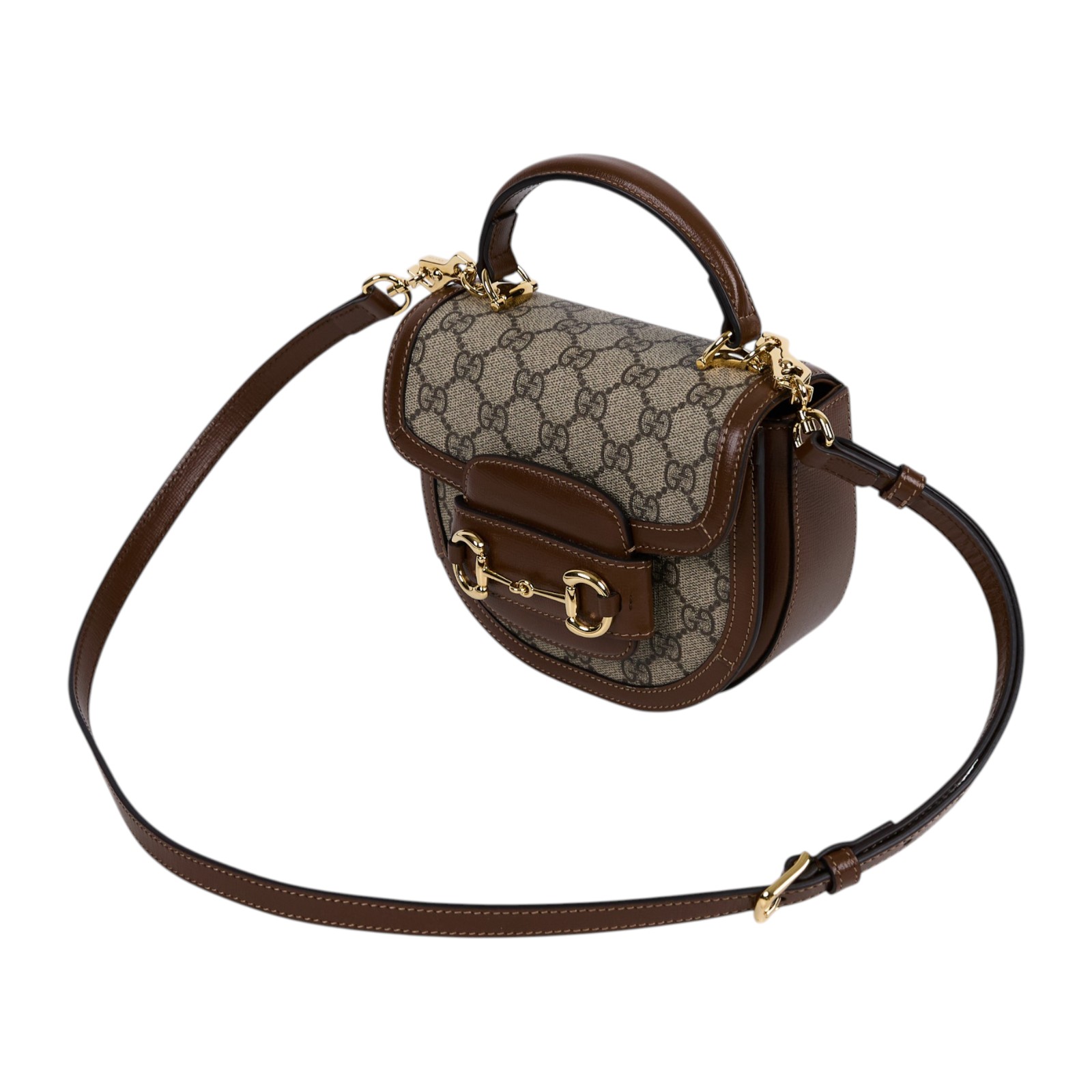 古馳 GUCCI Horsebit 1955 迷你 肩背 手提包 781387 92TCG 咖GG HORSEBIT 1955 MINI 防塵袋