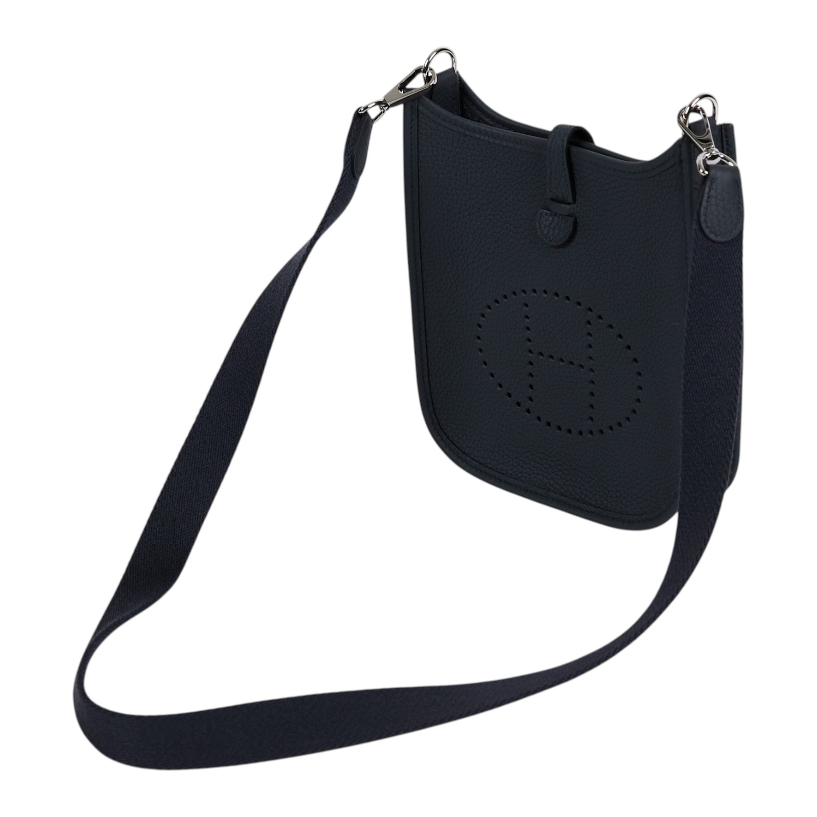 愛馬仕 Hermes Evelyne Bag Mini 伊芙琳包 Evelyne 16 霧霾灰 銀色五金 H085945CKAQ /W TS 001 AU  防塵袋/原廠盒子/背帶/購買證明正本