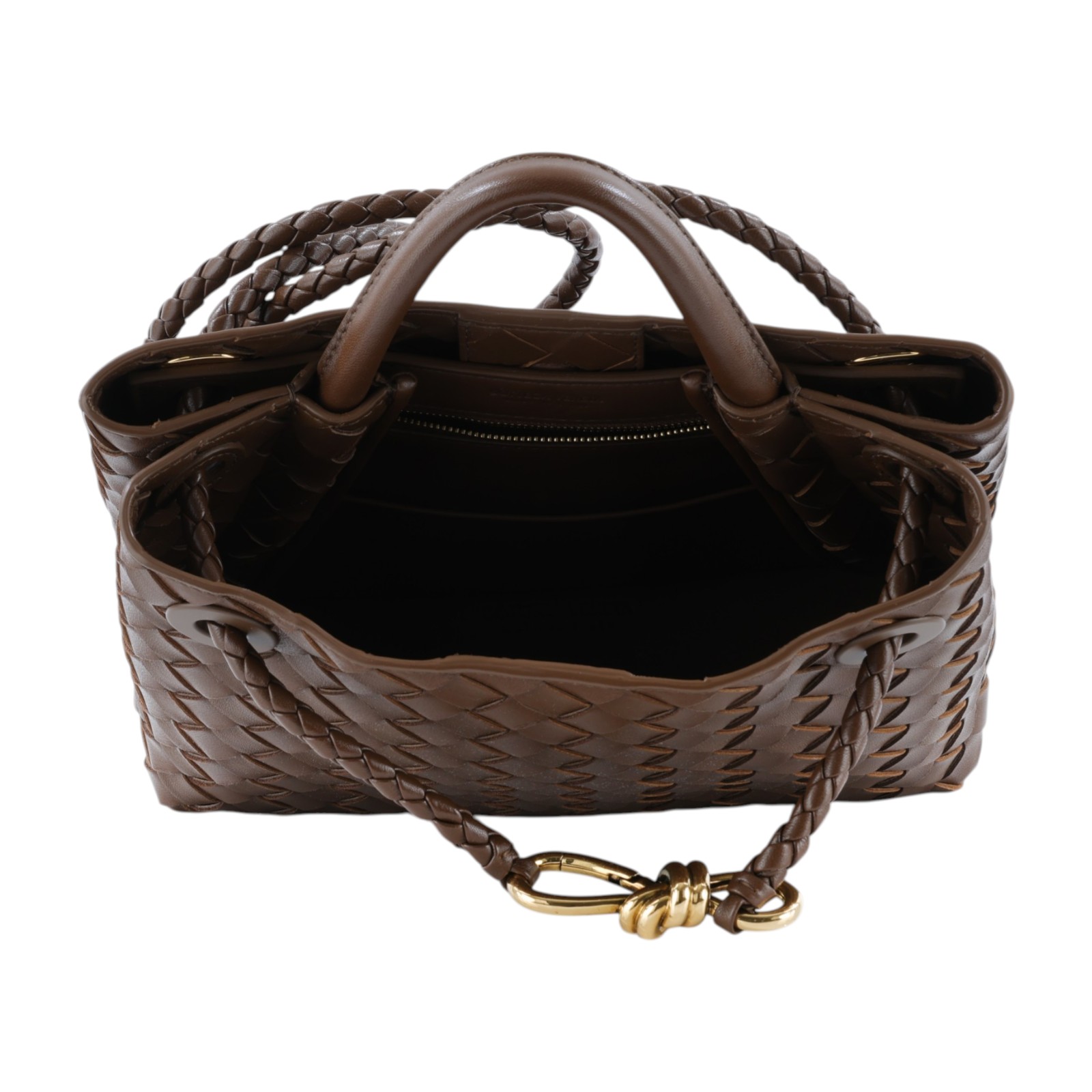 寶緹嘉 BOTTEGA VENETA Small Andiamo With Chain 小型 鍊條 手提 斜背包 766014VCPP1 晶片款  防塵袋