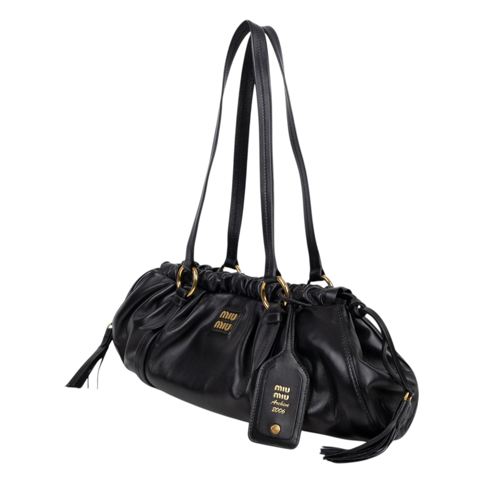 繆繆 MIU MIU Joie 肩背包 5BG289_2CSW 黑JOIE肩背包 防塵袋