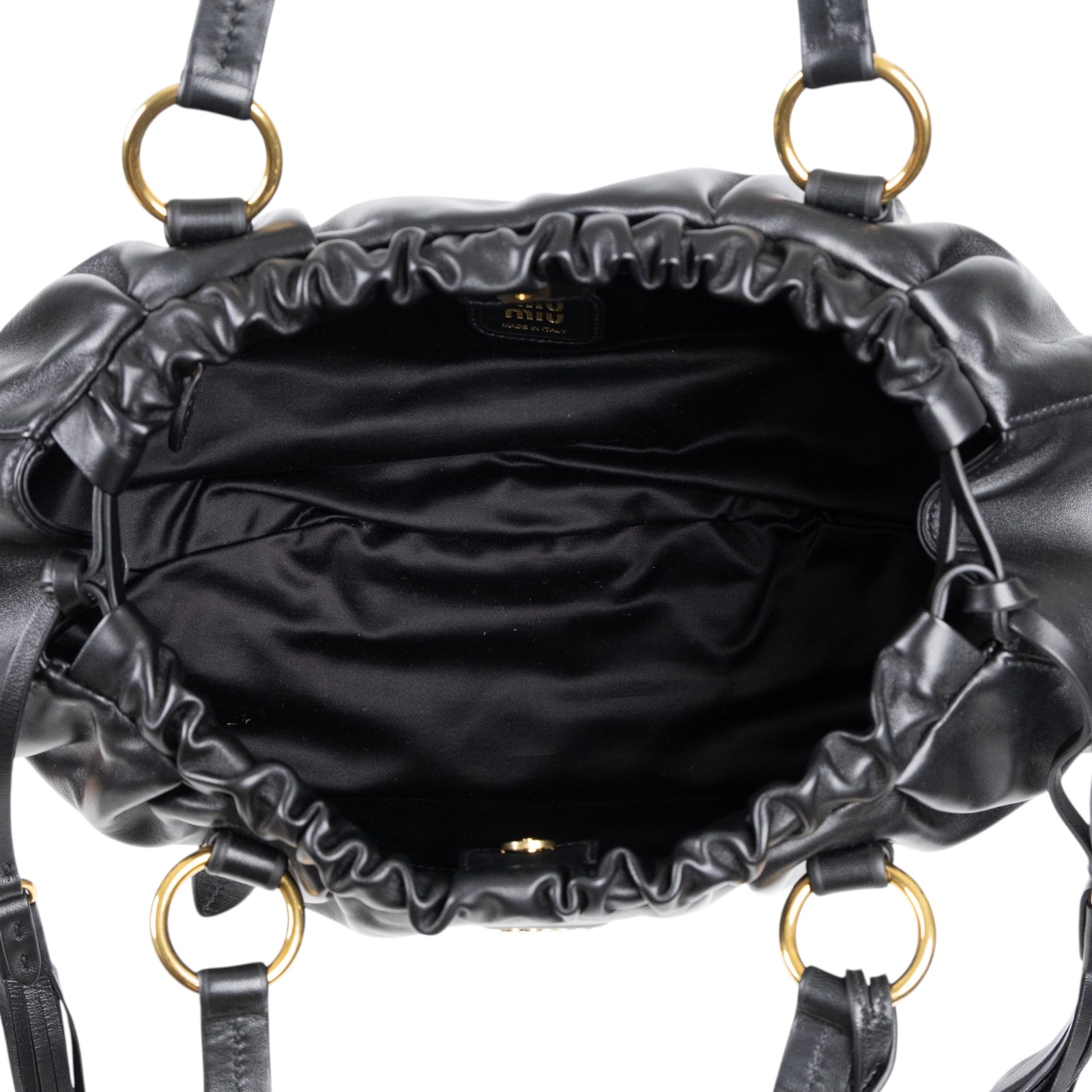 繆繆 MIU MIU Joie 肩背包 5BG289_2CSW 黑JOIE肩背包 防塵袋