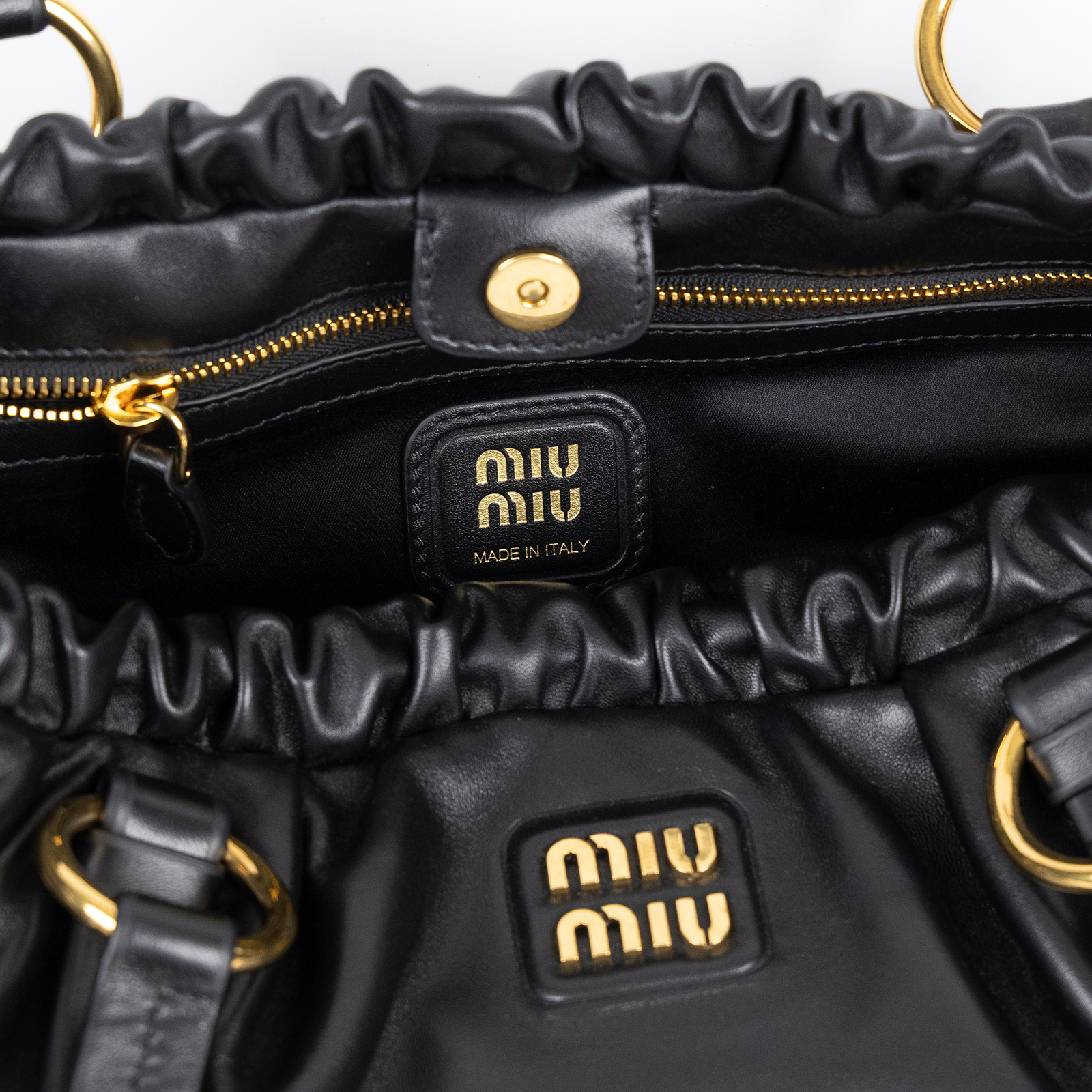 繆繆 MIU MIU Joie 肩背包 5BG289_2CSW 黑JOIE肩背包 防塵袋