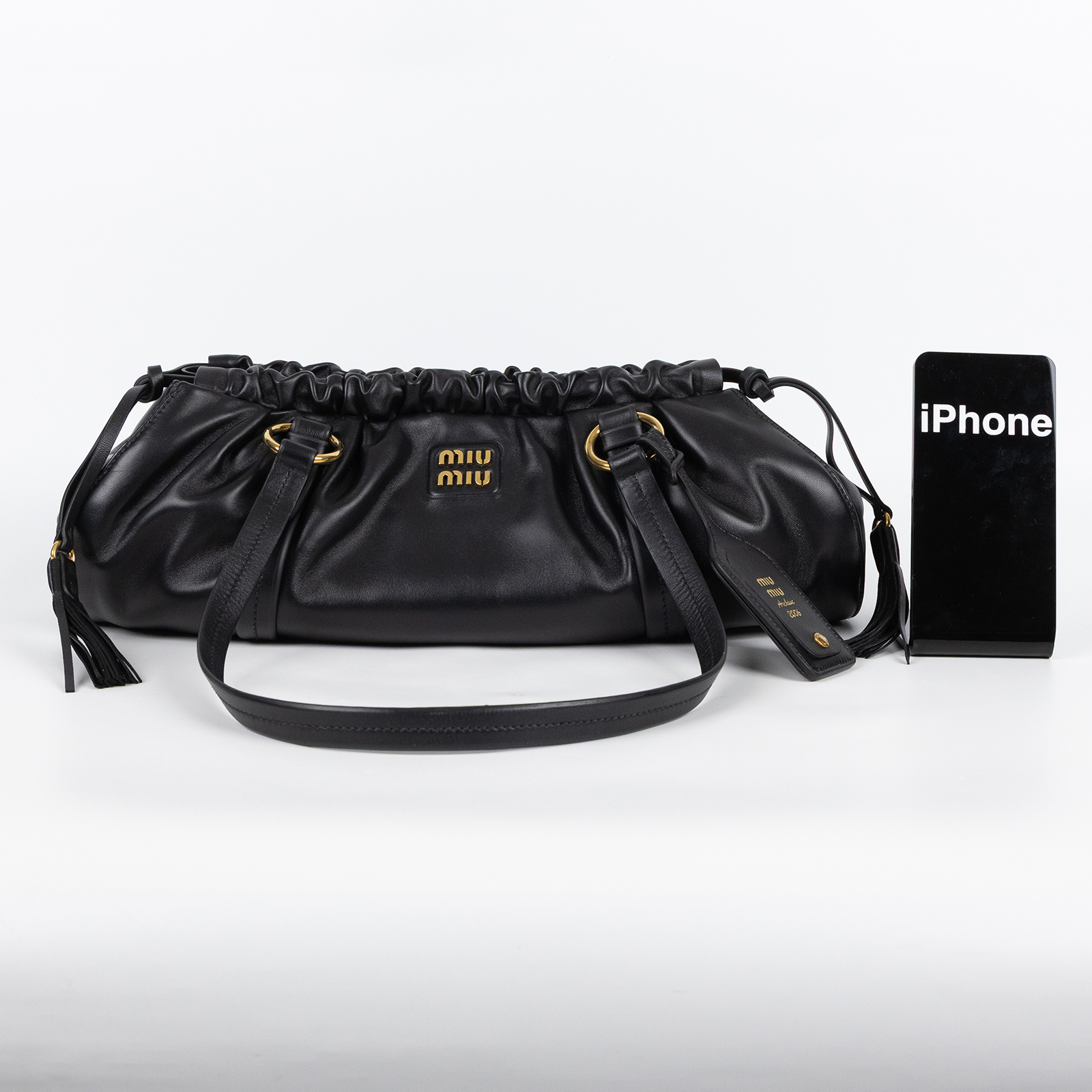 繆繆 MIU MIU Joie 肩背包 5BG289_2CSW 黑JOIE肩背包 防塵袋