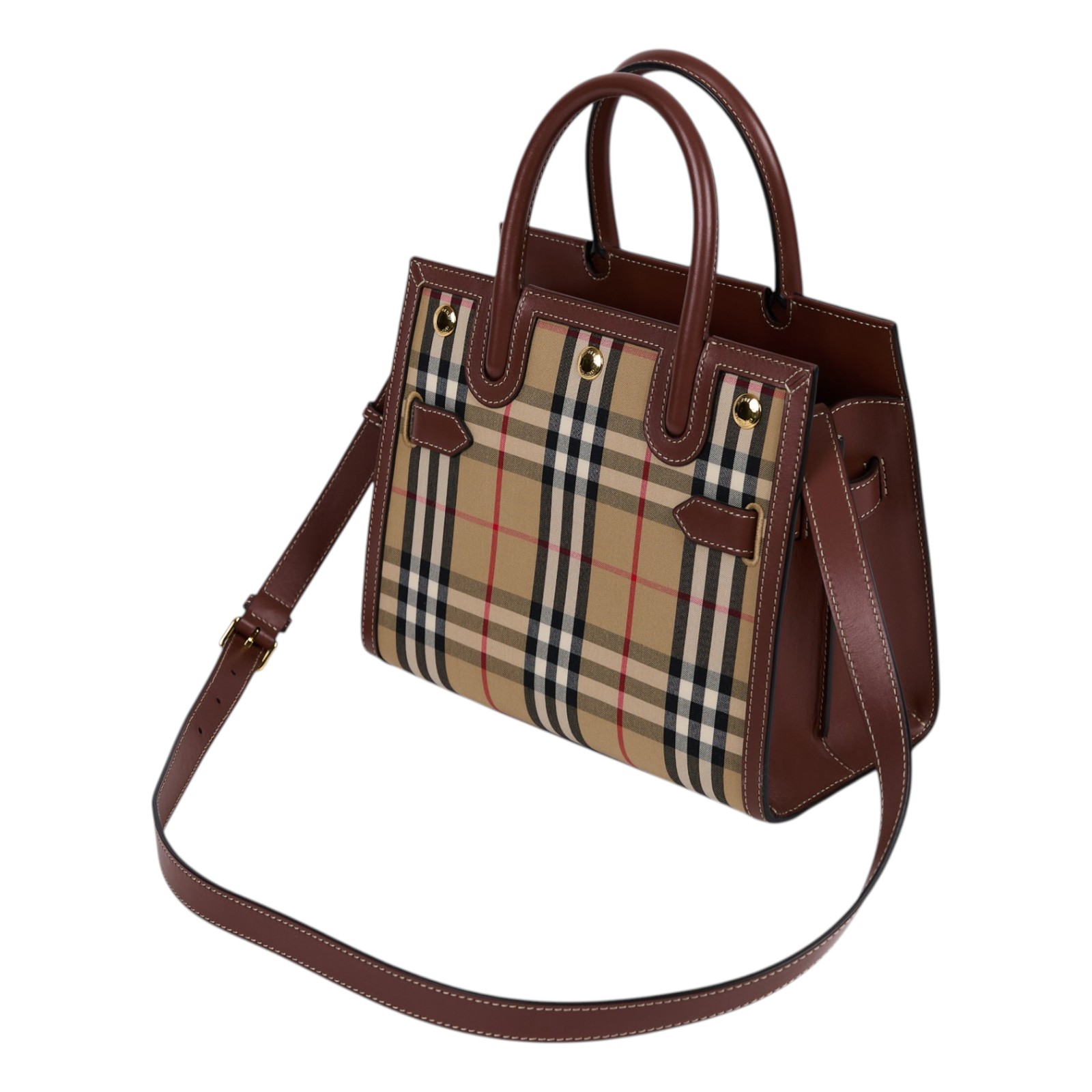 博柏利 BURBERRY Vintage Check Title 手提包 肩背包 斜背包 80252671  防塵袋/原廠盒子/購買證明正本