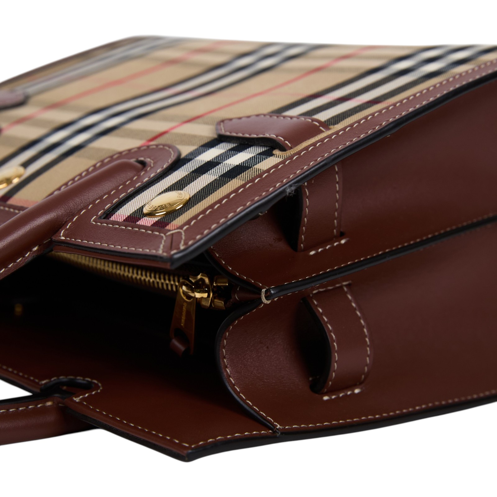 博柏利 BURBERRY Vintage Check Title 手提包 肩背包 斜背包 80252671  防塵袋/原廠盒子/購買證明正本