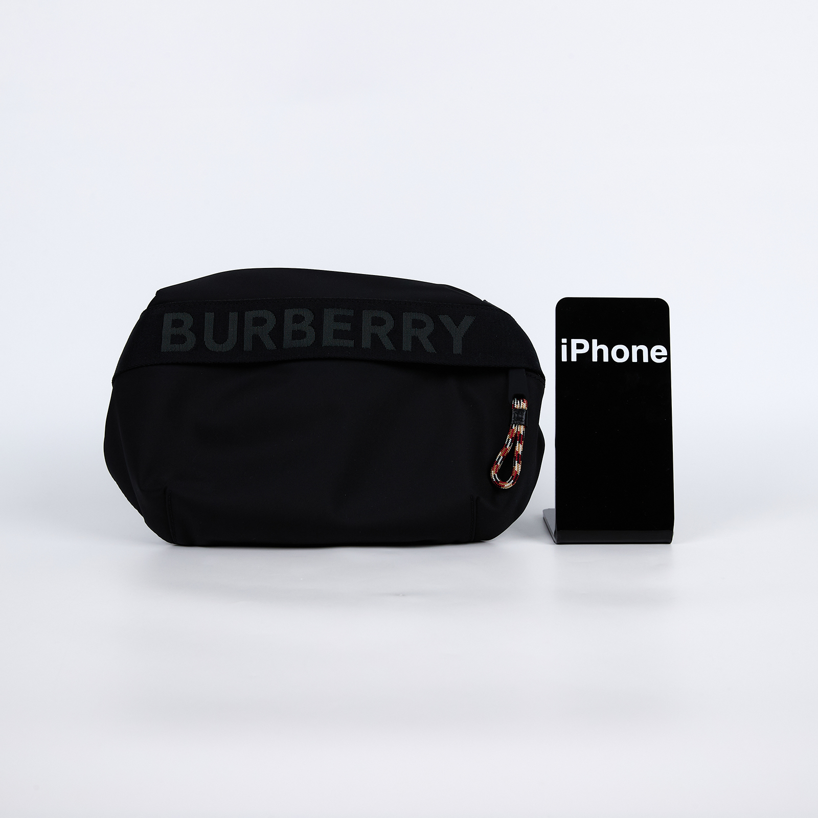 博柏利 BURBERRY 腰包 胸包 斜跨包 80256681 黑尼龍腰包 原廠盒子/防塵袋/購買證明正本