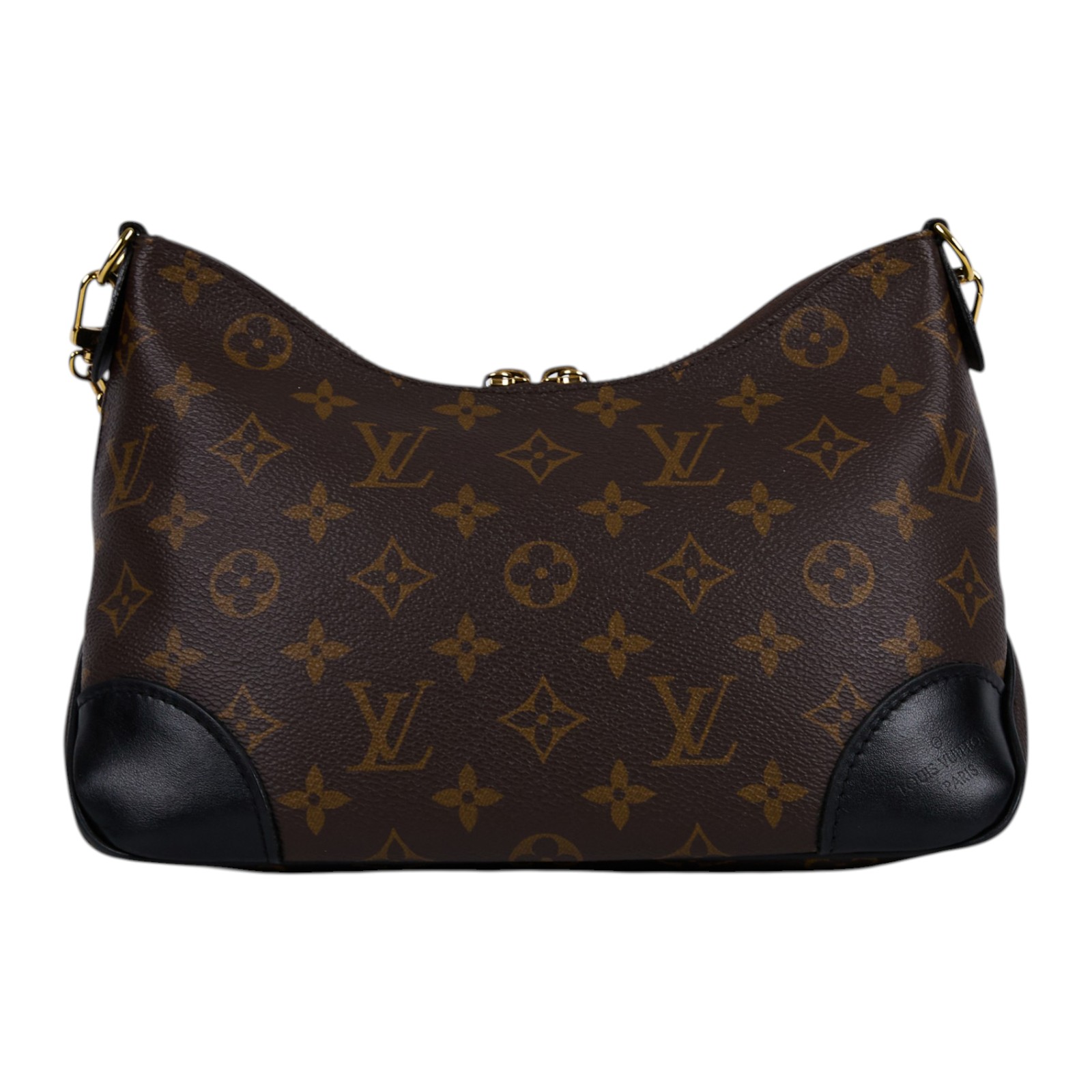 路易威登 LOUIS VUITTON Boulogne 黑色 牛角包 手提 斜肩背包 M45831 晶片款  防塵袋/原廠盒子/購買證明正本/背帶２