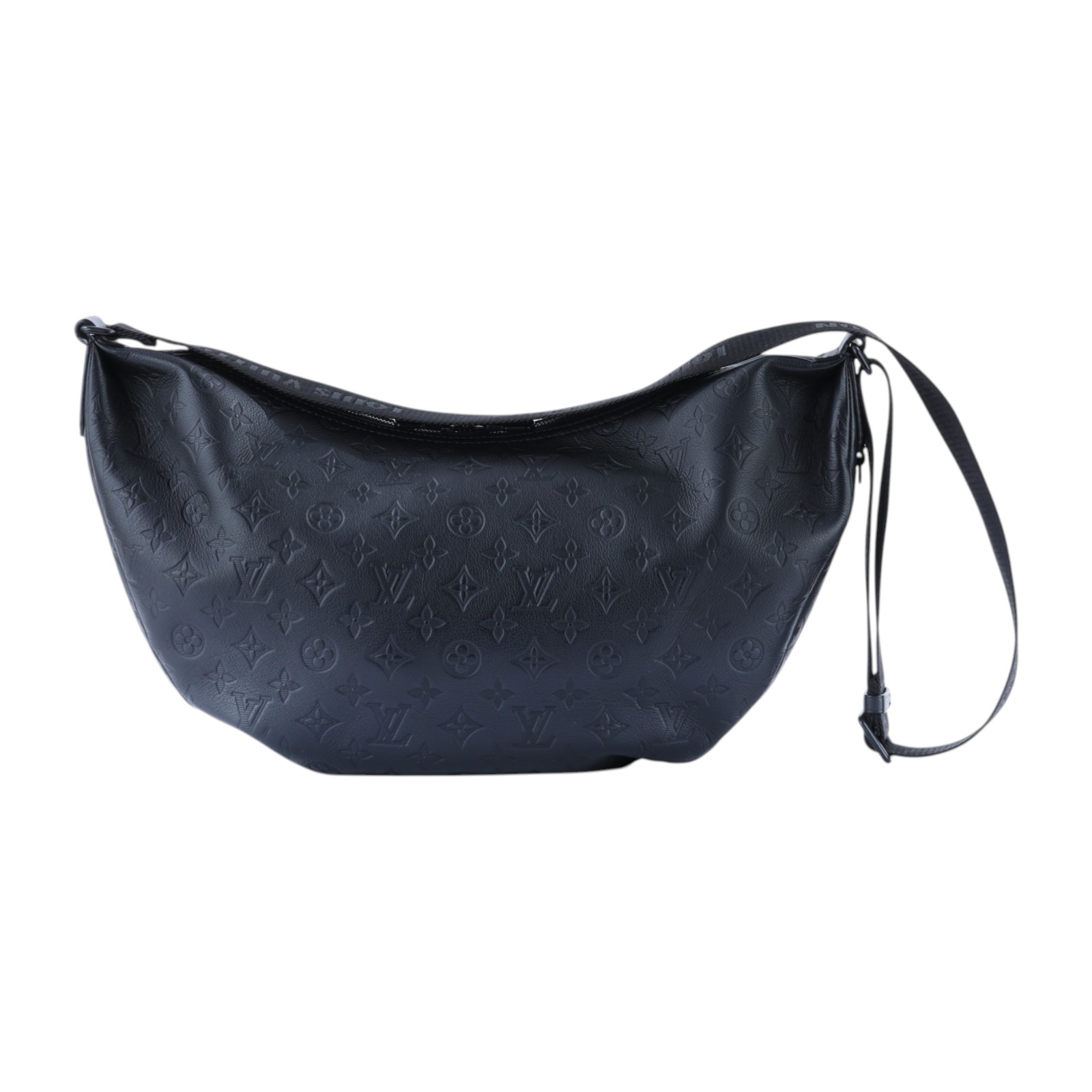 路易威登 LOUIS VUITTON Hobo Hamac Bag 月牙包 黑色 M12850 晶片款 黑壓紋HOBO HAMAC 防塵袋/皮吊牌