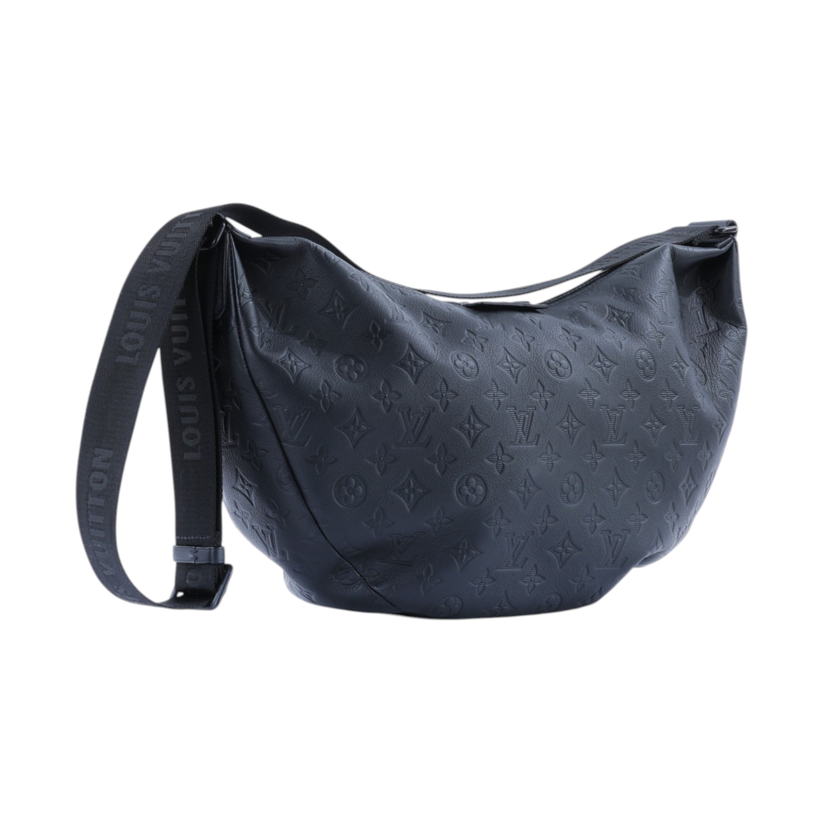 路易威登 LOUIS VUITTON Hobo Hamac Bag 月牙包 黑色 M12850 晶片款 黑壓紋HOBO HAMAC 防塵袋/皮吊牌