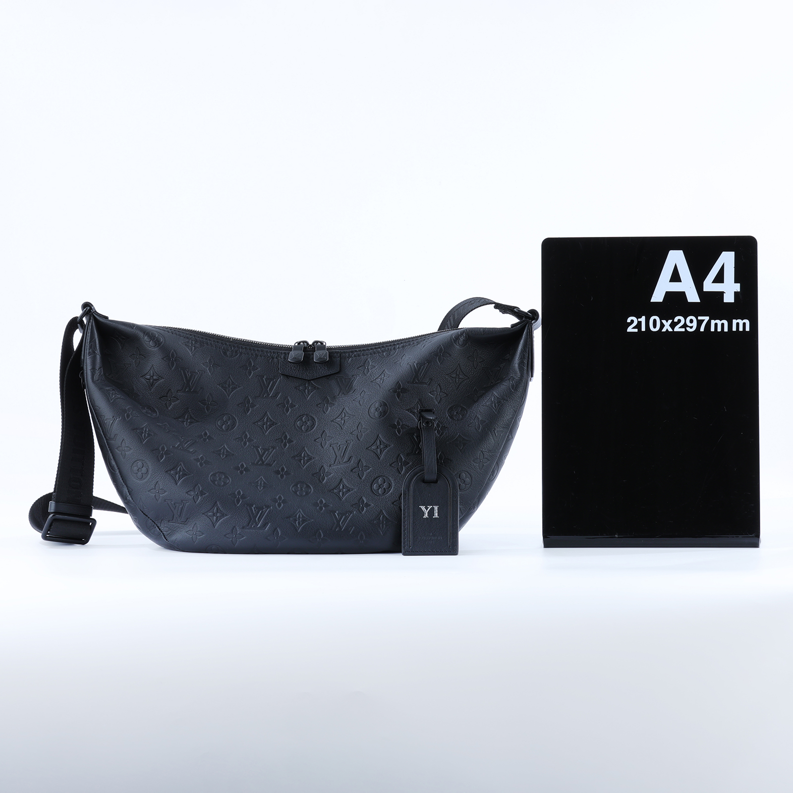 路易威登 LOUIS VUITTON Hobo Hamac Bag 月牙包 黑色 M12850 晶片款 黑壓紋HOBO HAMAC 防塵袋/皮吊牌