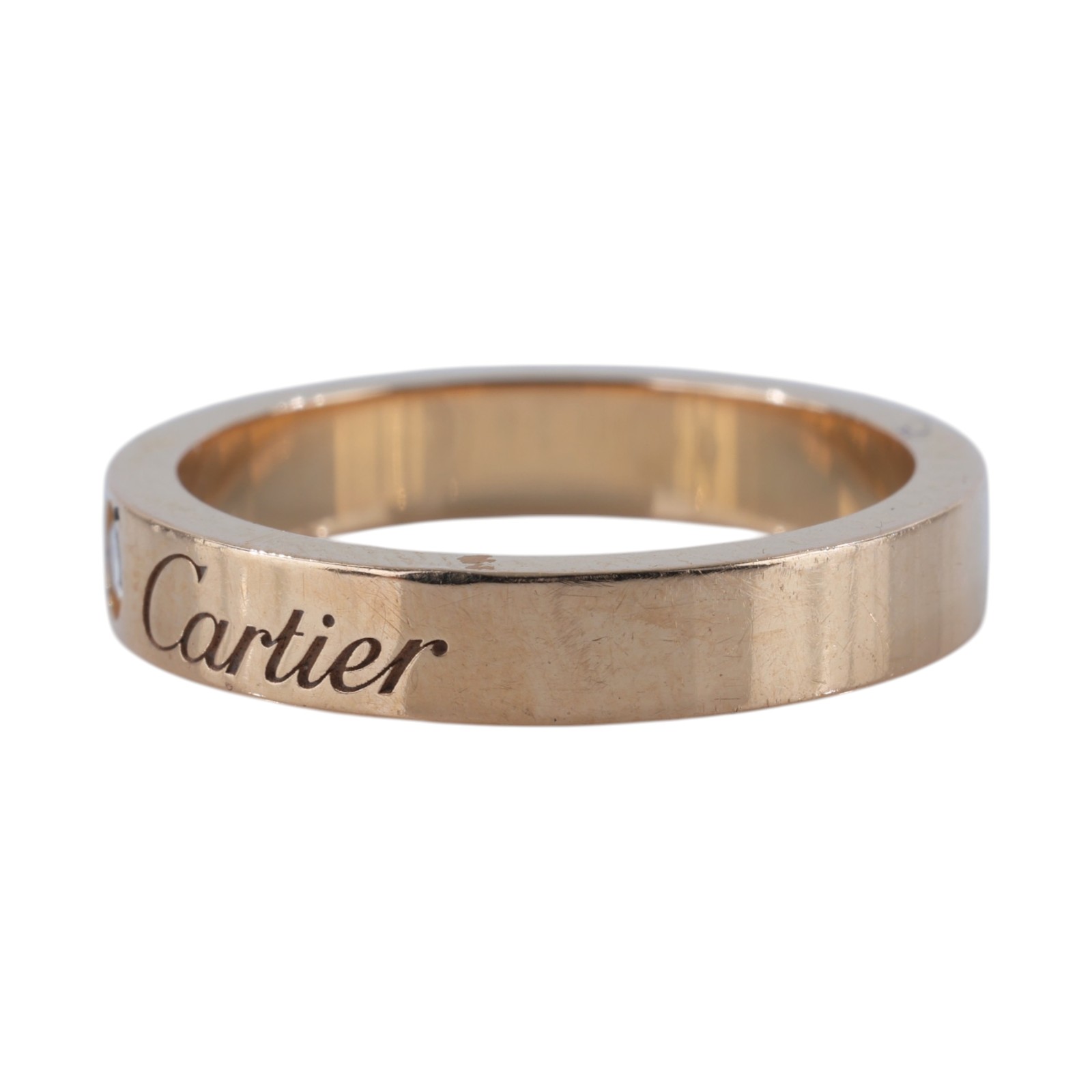 卡地亞 CARTIER C de 婚戒 1顆鑽石 B4086446 RG單鑽戒#46 原廠盒子/保書