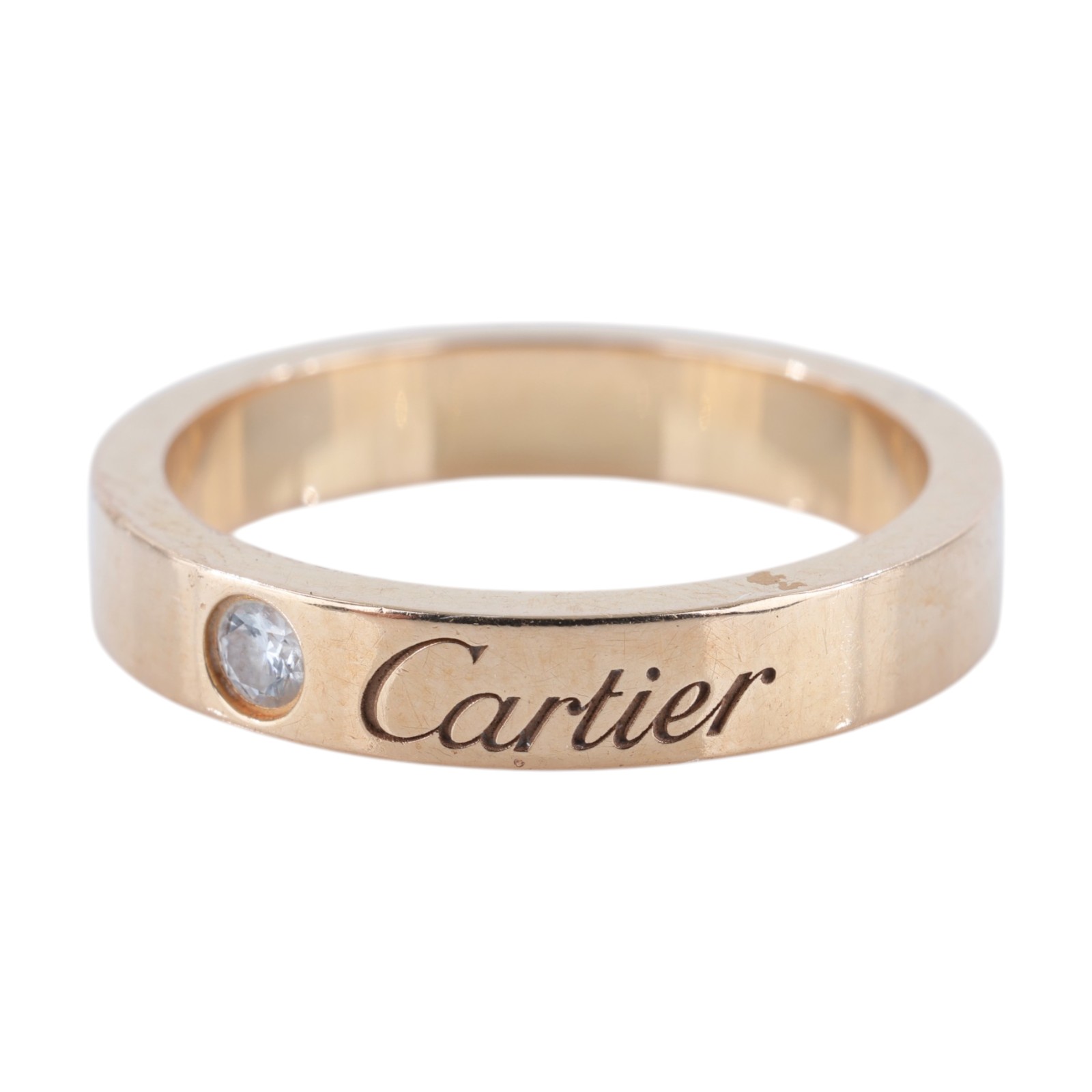 卡地亞 CARTIER C de 婚戒 1顆鑽石 B4086446 RG單鑽戒#46 原廠盒子/保書