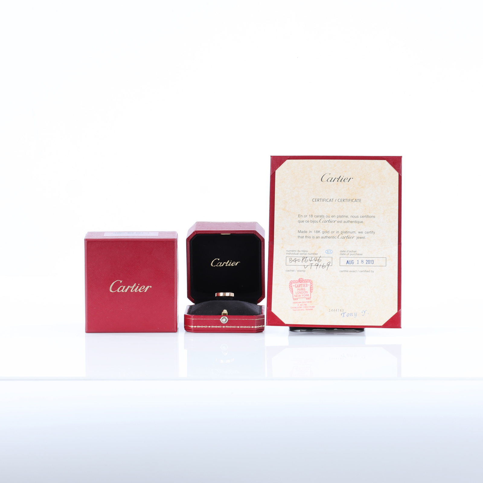 卡地亞 CARTIER C de 婚戒 1顆鑽石 B4086446 RG單鑽戒#46 原廠盒子/保書