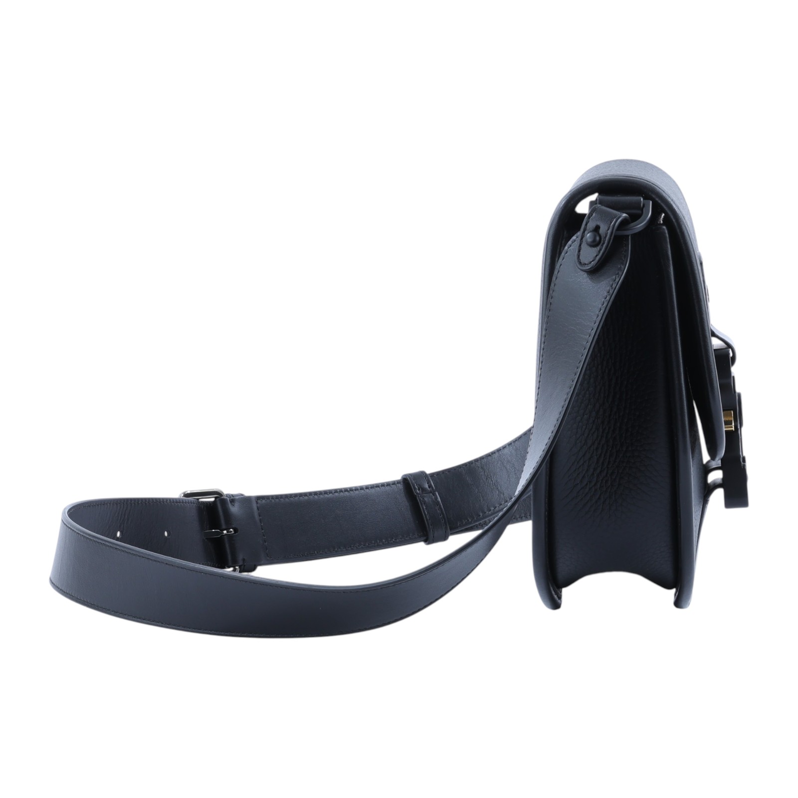 迪奧 CHRISTIAN DIOR Gallop Bag with Strap 肩背包 斜背包 1ADPO255LAC 黑馬鞍GALLOP斜揹包 購買證明正本