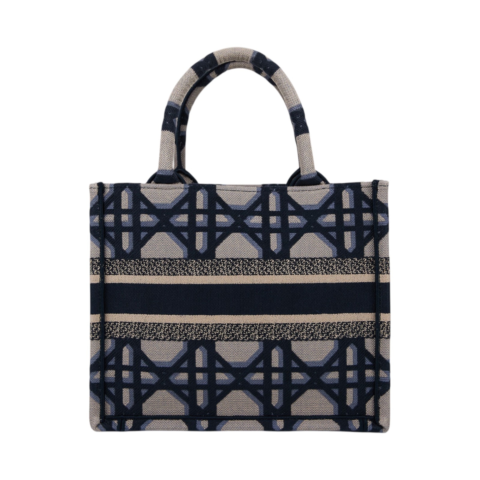 迪奧 CHRISTIAN DIOR Book Tote 小型 托特包 米色 藍色 M1265ZZAU 深藍騰格紋BOOK TOTE 小號 無附屬品