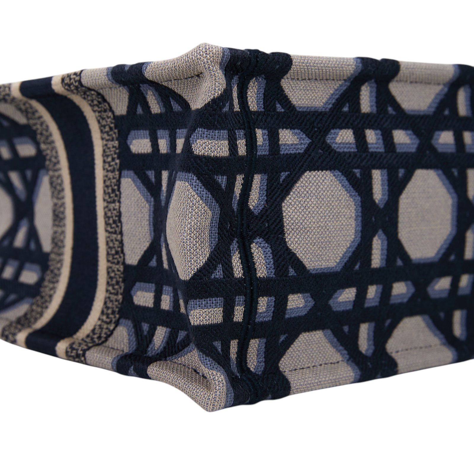 迪奧 CHRISTIAN DIOR Book Tote 小型 托特包 米色 藍色 M1265ZZAU 深藍騰格紋BOOK TOTE 小號 無附屬品