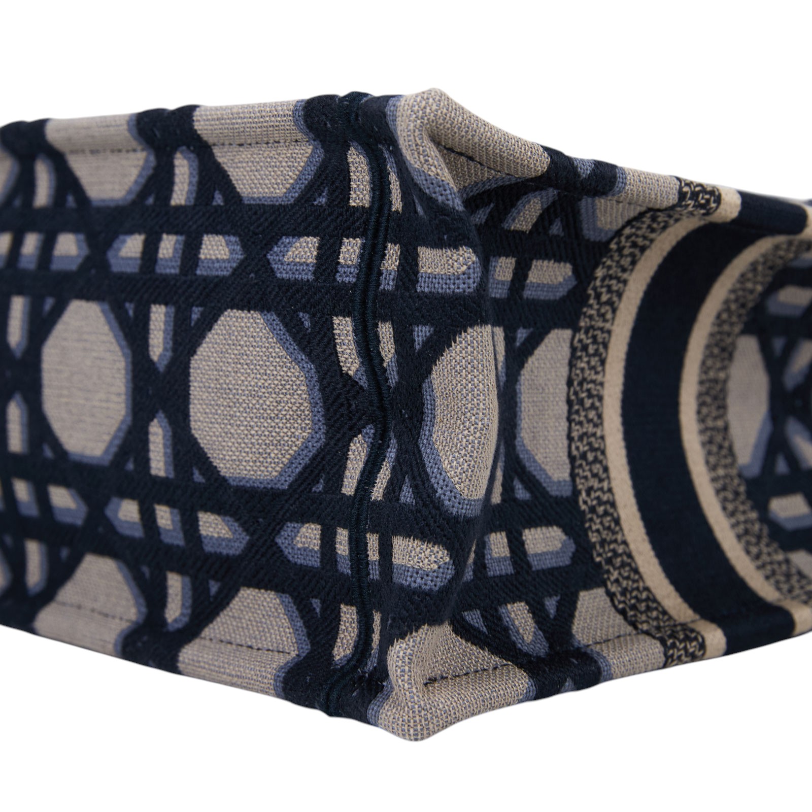 迪奧 CHRISTIAN DIOR Book Tote 小型 托特包 米色 藍色 M1265ZZAU 深藍騰格紋BOOK TOTE 小號 無附屬品