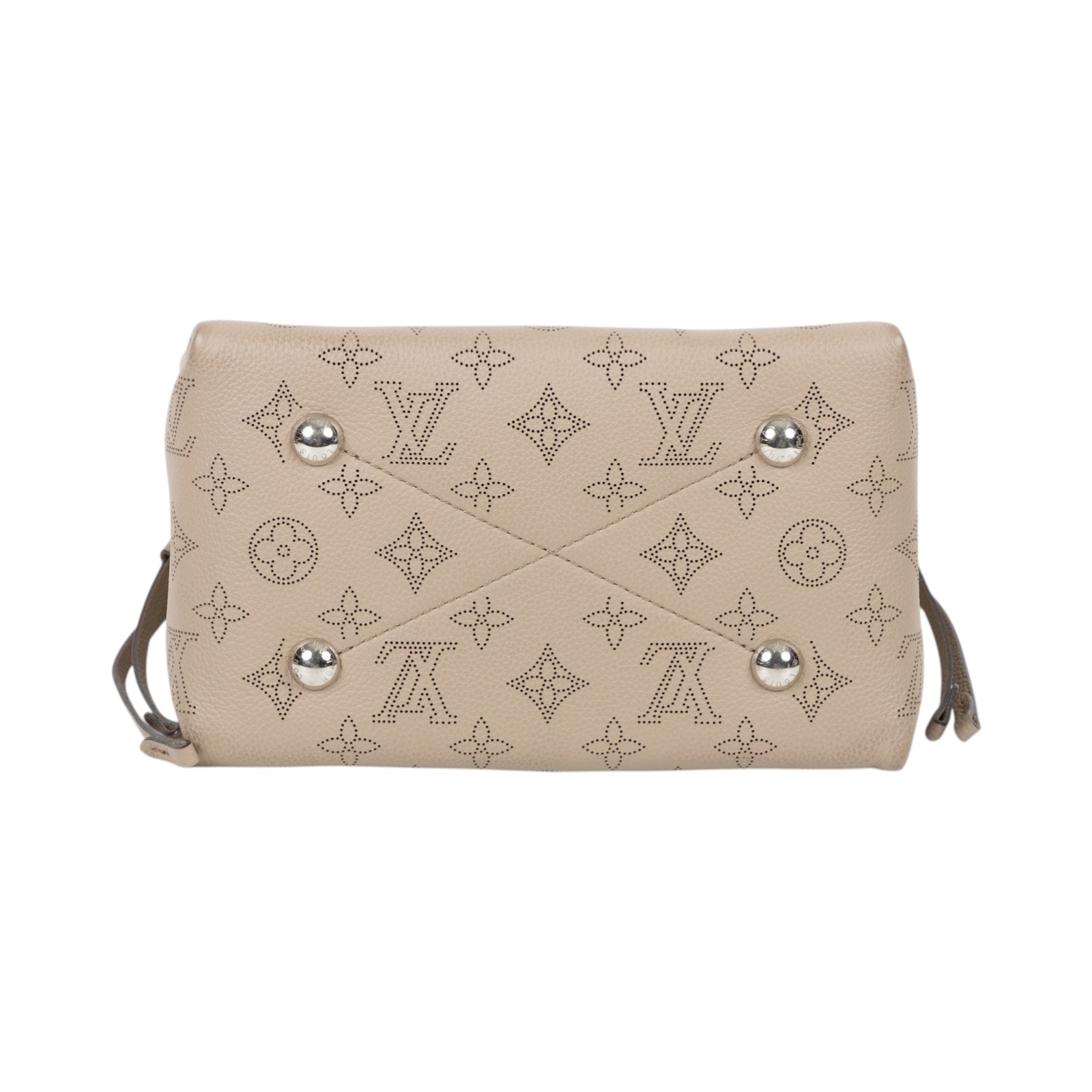 路易威登 LOUIS VUITTON Bella 水桶袋 手提包 灰色 M57201 晶片款 灰鏤空原花BELLA水桶包 原廠盒子/防塵袋/背帶2/小袋