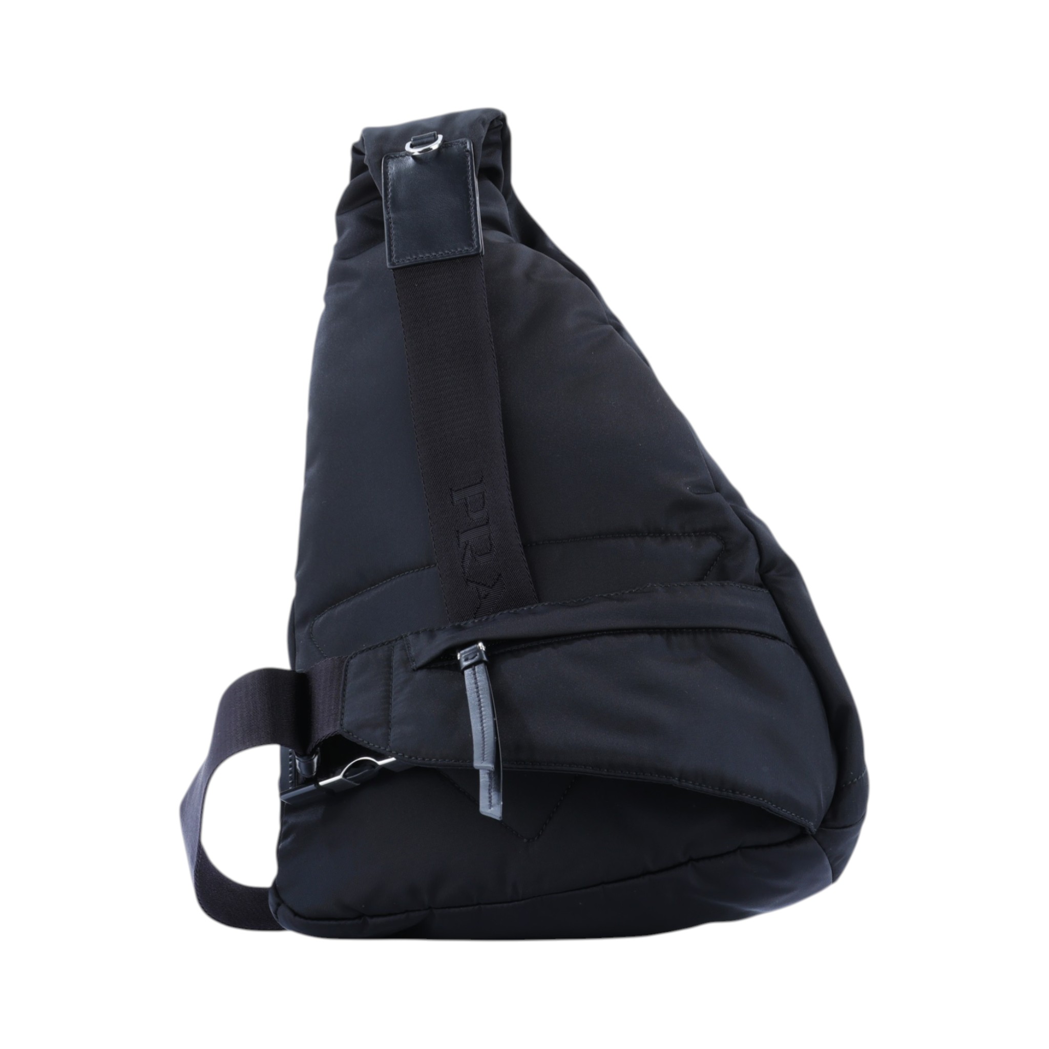 普拉達 PRADA Re-Nylon 皮革背囊 2VZ092_2DW3 黑Re-Nylon 尼龍斜挎包 無附屬品