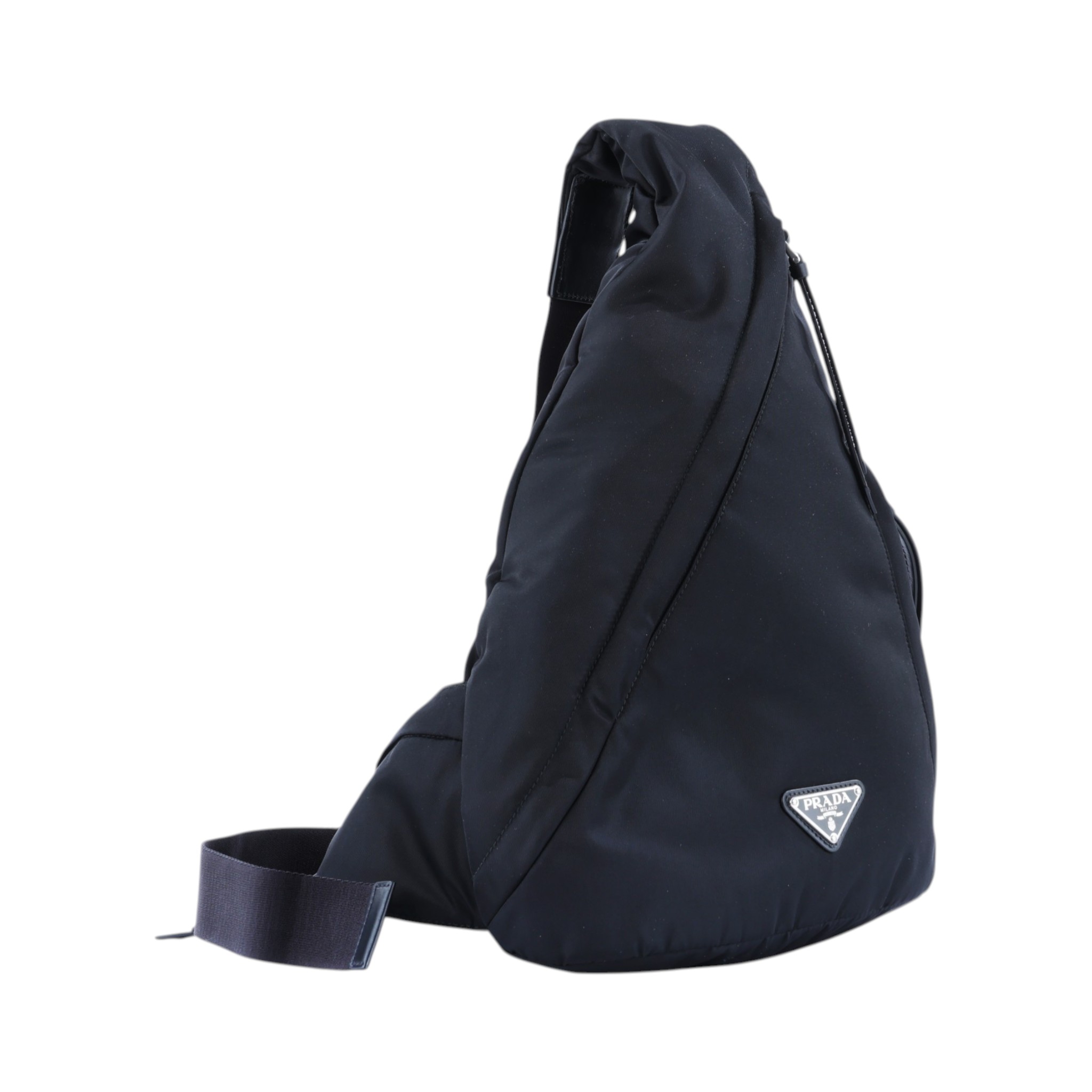 普拉達 PRADA Re-Nylon 皮革背囊 2VZ092_2DW3 黑Re-Nylon 尼龍斜挎包 無附屬品