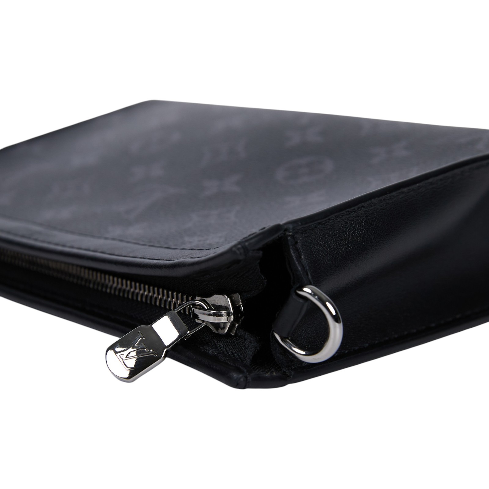 路易威登 LOUIS VUITTON Gaston 隨身錢包 肩背 Eclipse Reverse塗層帆布 黑色 M81124 晶片款  購買證明正本/防塵袋/內袋/STARP