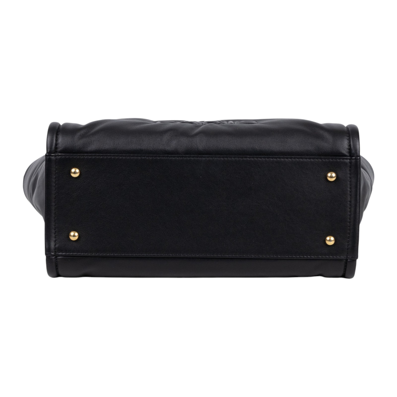 香奈兒 CHANEL 海灘包 小型 AS3257 晶片款 全黑皮革壓紋DEAUVILLE沙灘包 防塵袋/內袋