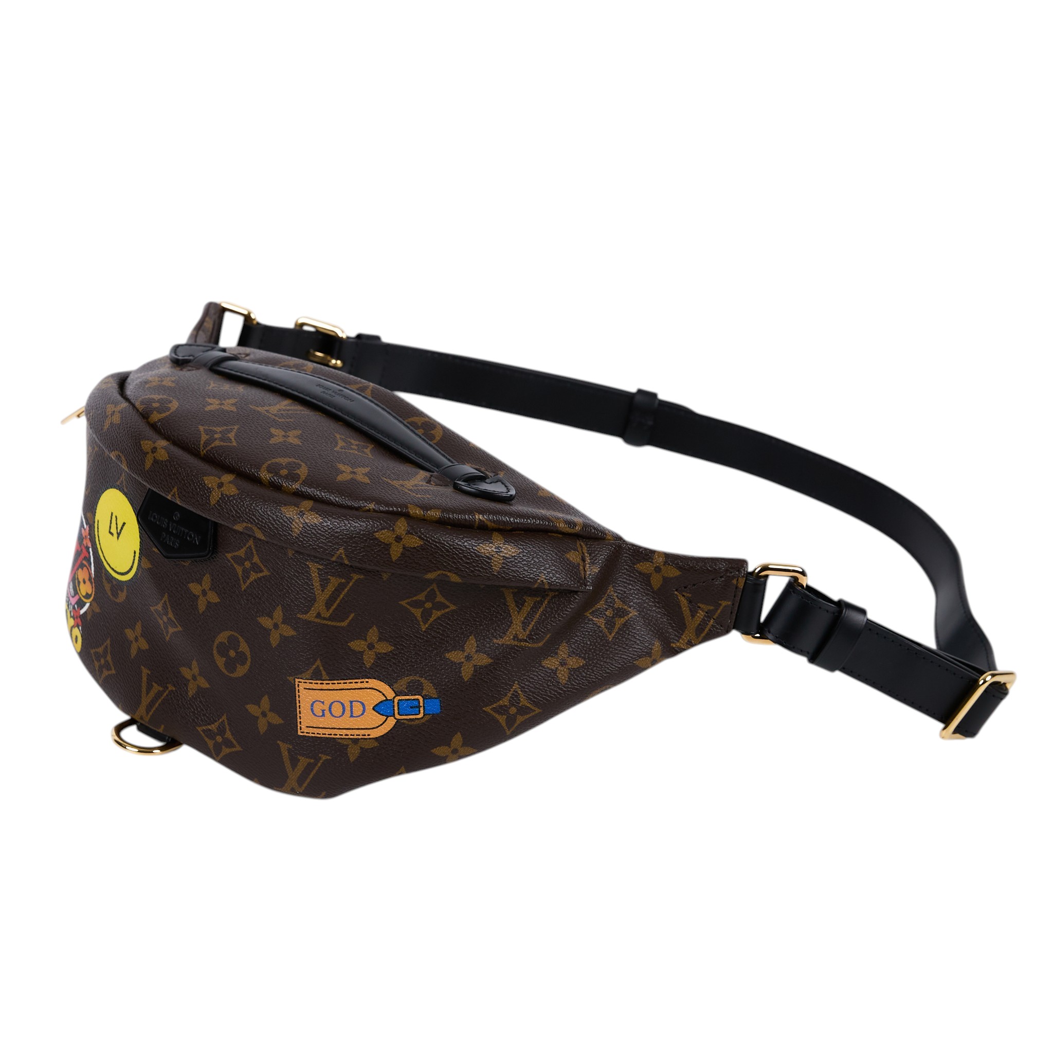 路易威登 LOUIS VUITTON Bumbag 經典帆布 腰包 斜跨包 M43644 原花客製化腰包 無附屬品