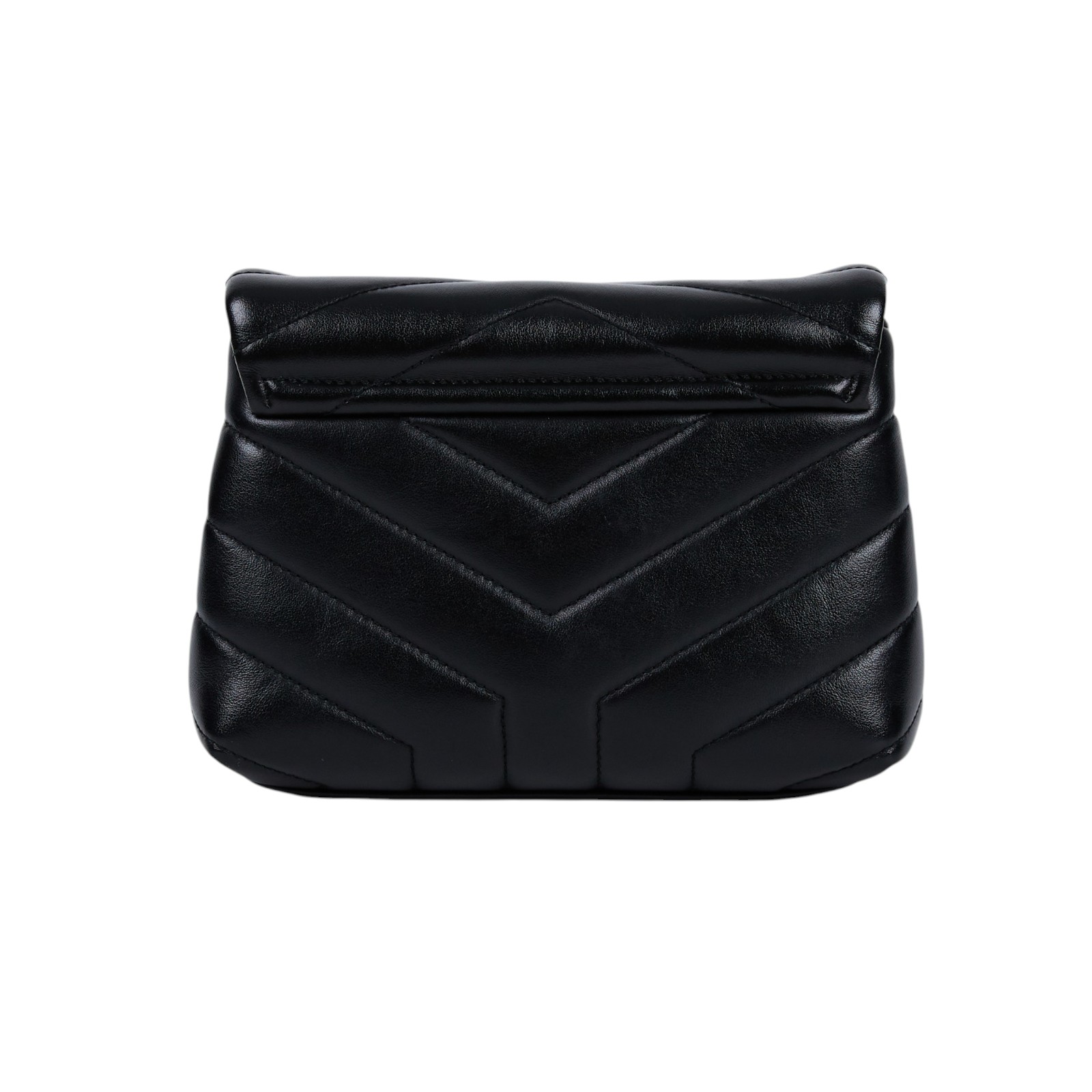 聖羅蘭 YSL SAINT LAURENT Loulou 絎縫 皮革 TOY 手袋 銀色五金 467072DV706 黑銀LOULOU TOY 背帶